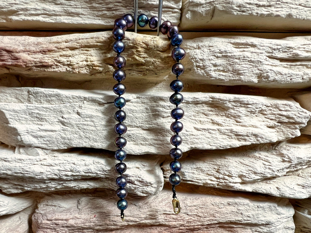 Edles Perlenarmband aus 585er Gold - WEISHEIT - ca. 20 cm