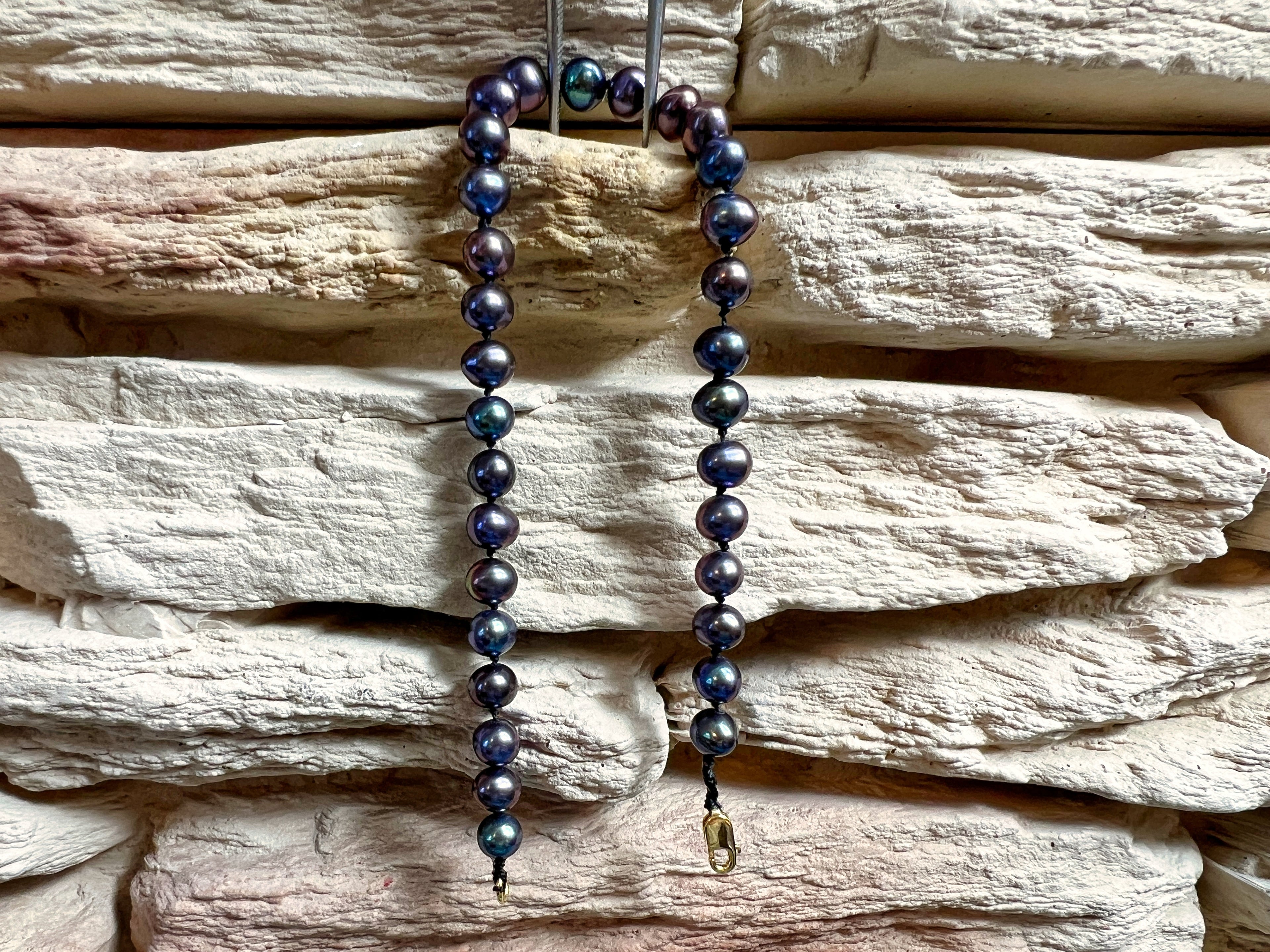 Edles Perlenarmband aus 585er Gold - WEISHEIT - ca. 20 cm