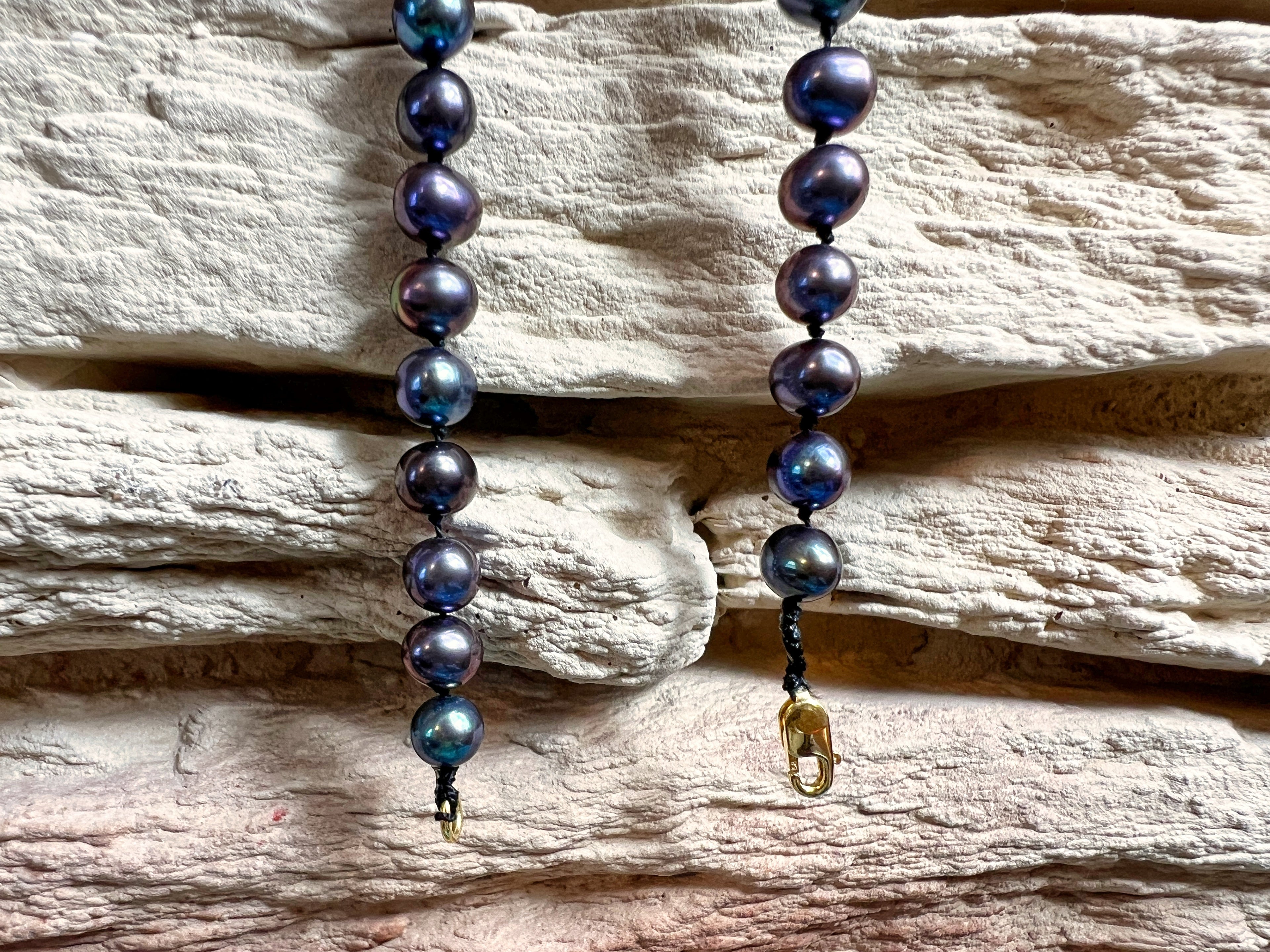 Edles Perlenarmband aus 585er Gold - WEISHEIT - ca. 20 cm