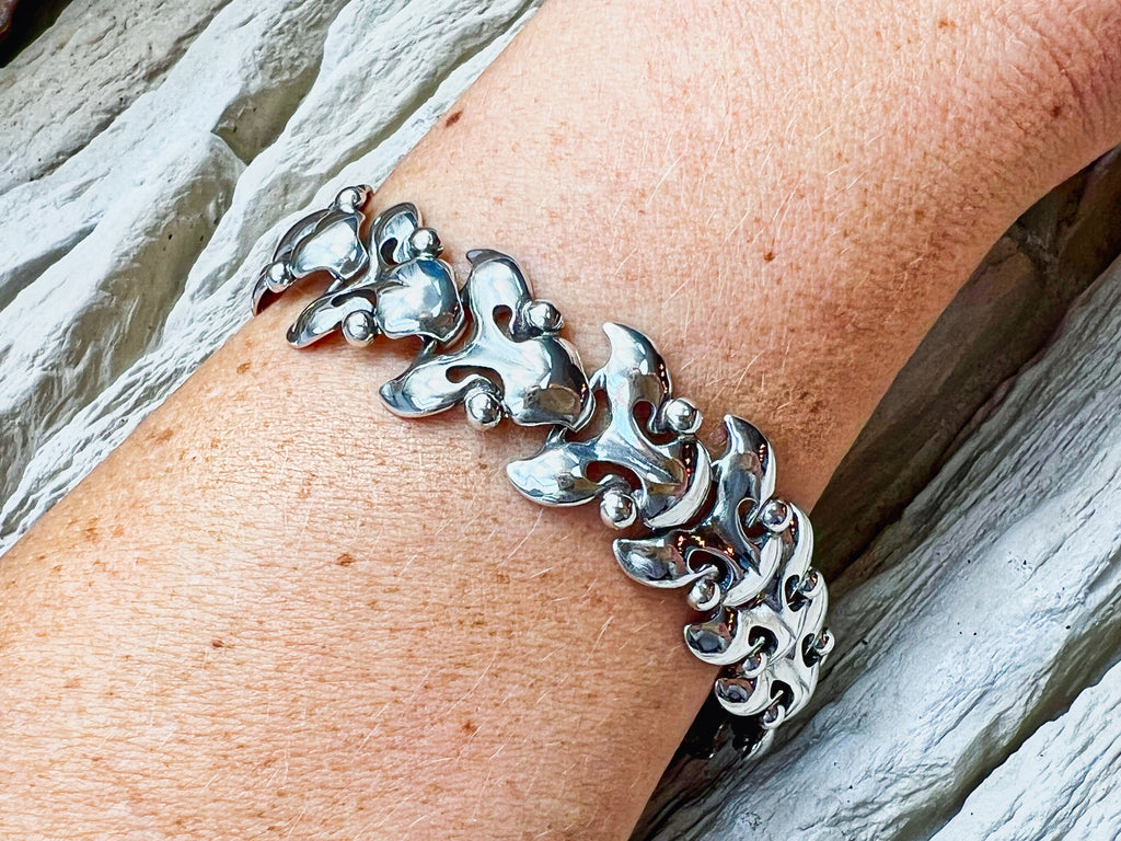 Vintage/Modern Armband - 925 Sterling Silber - 19 cm - UNIKAT