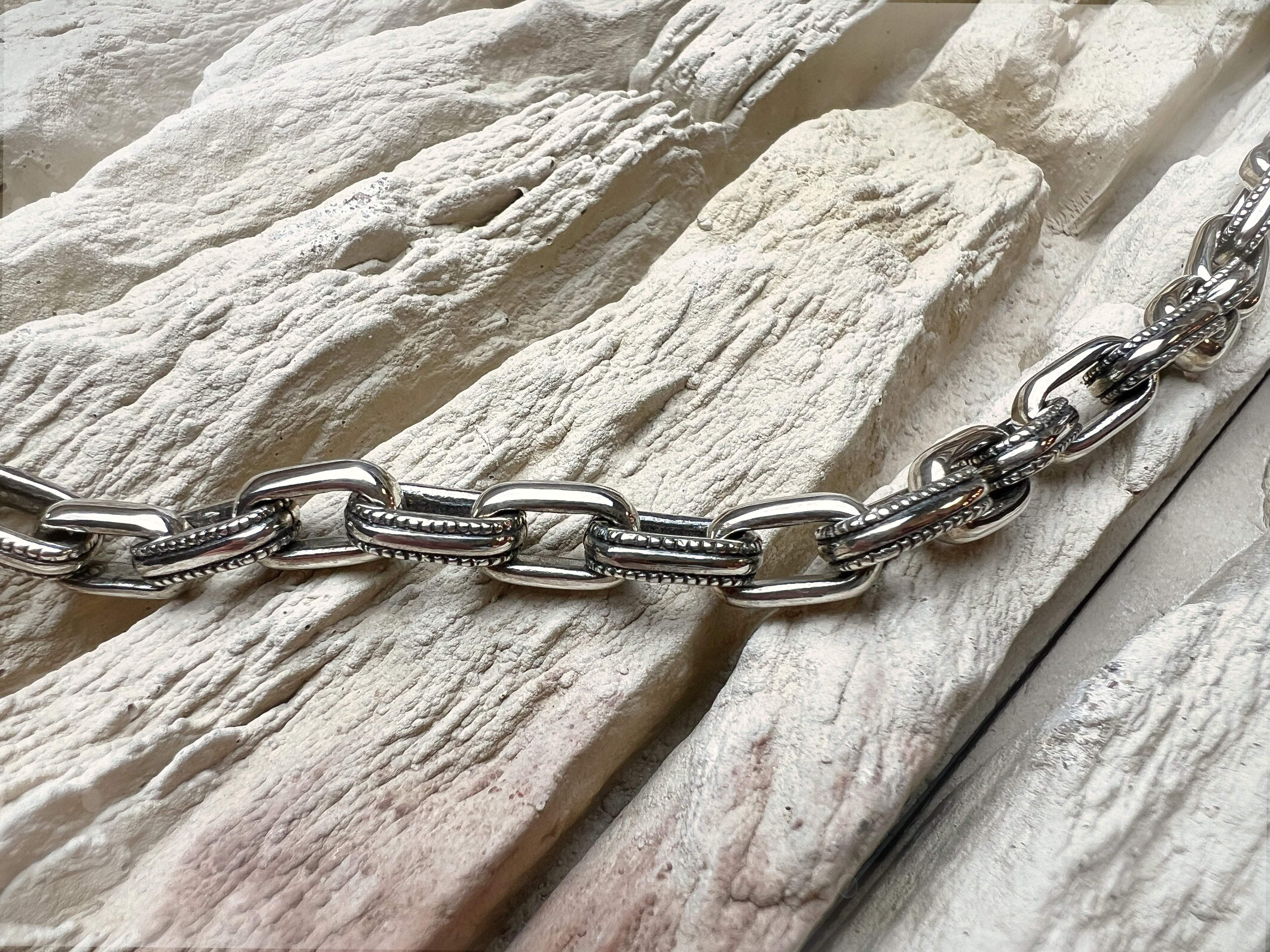 massives Armband "Man-Power" - 925 Sterling Silber - bis 21 cm