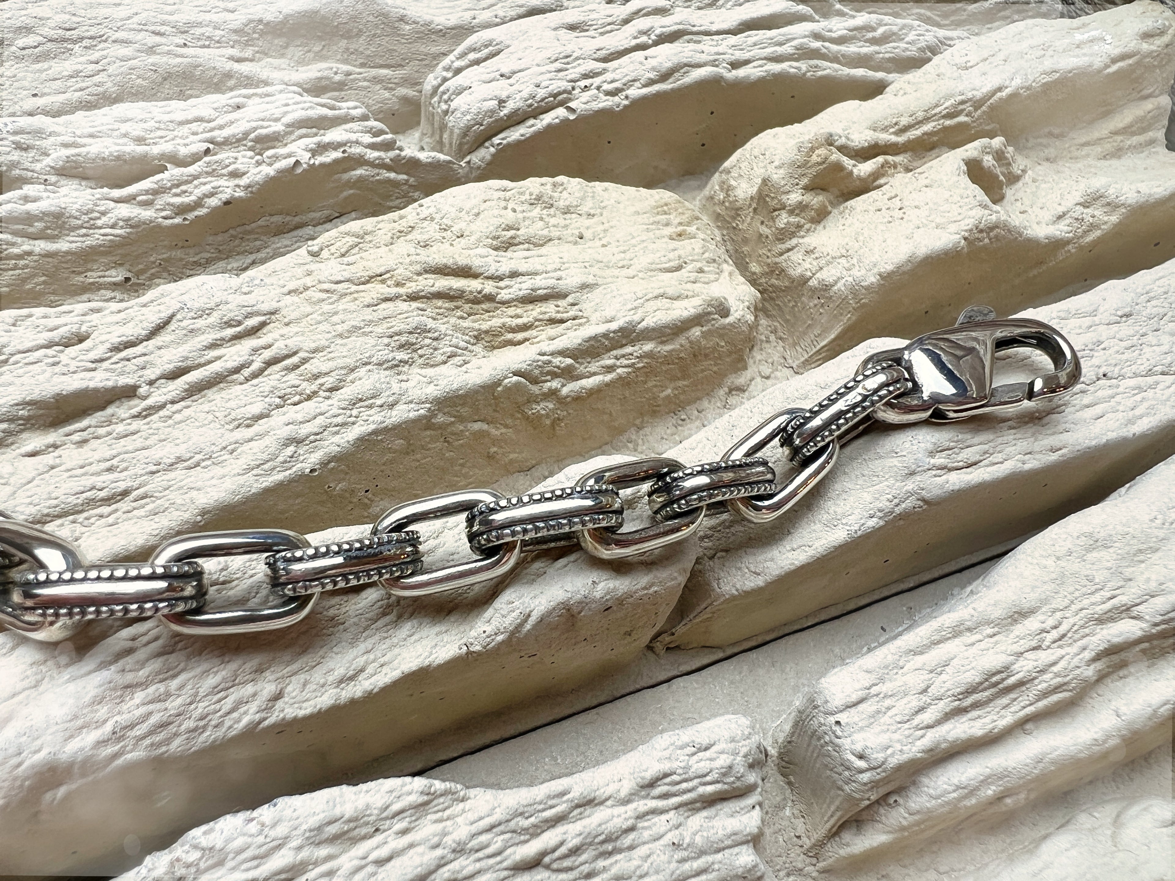 massives Armband "Man-Power" - 925 Sterling Silber - bis 21 cm