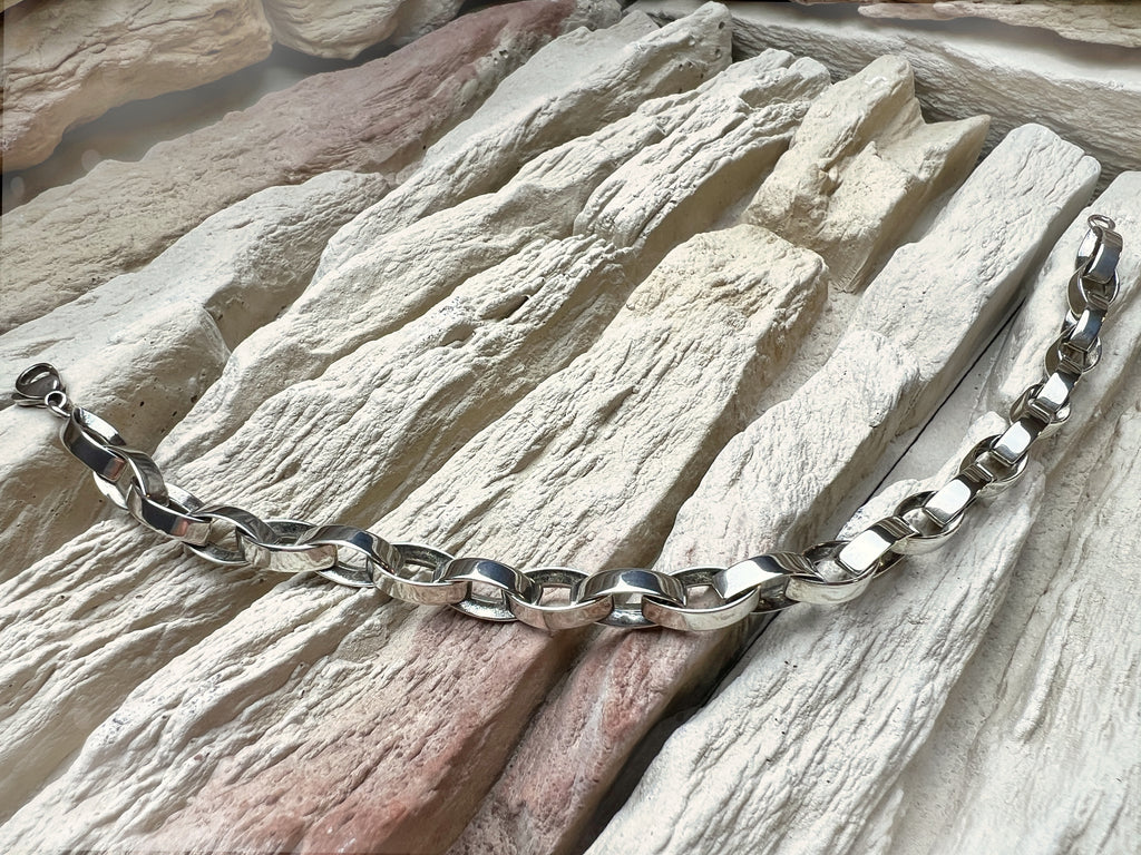 massives Armband "Man-Power" - 925 Sterling Silber - 22 cm