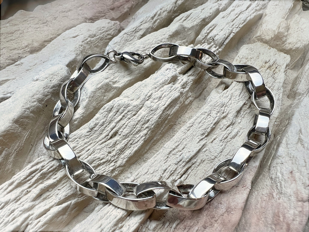 massives Armband "Man-Power" - 925 Sterling Silber - 22 cm