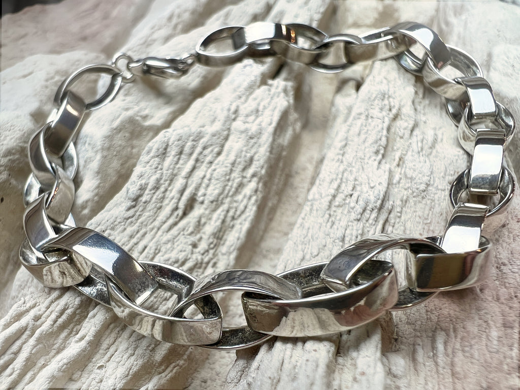 massives Armband "Man-Power" - 925 Sterling Silber - 22 cm