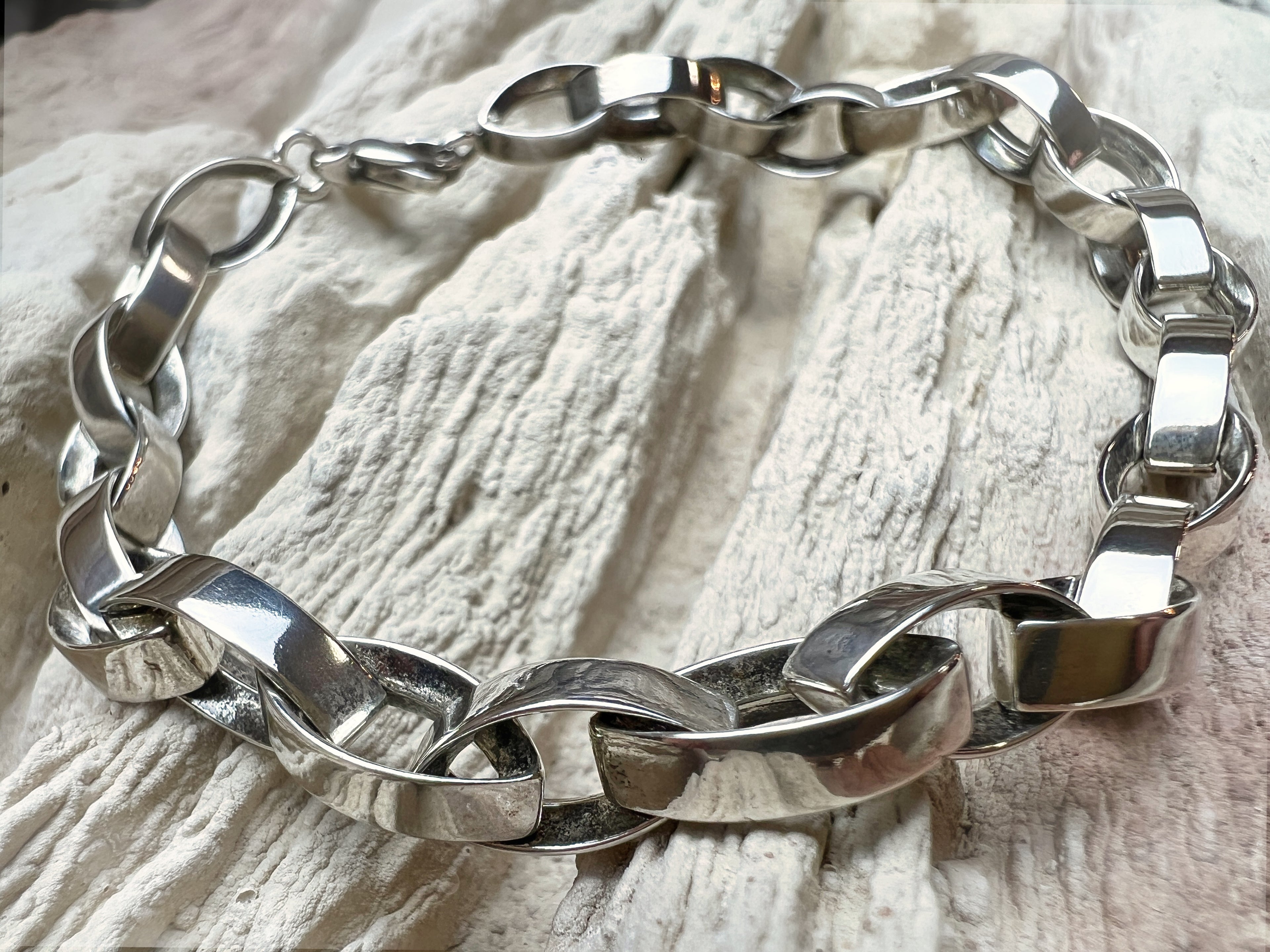 massives Armband "Man-Power" - 925 Sterling Silber - 22 cm