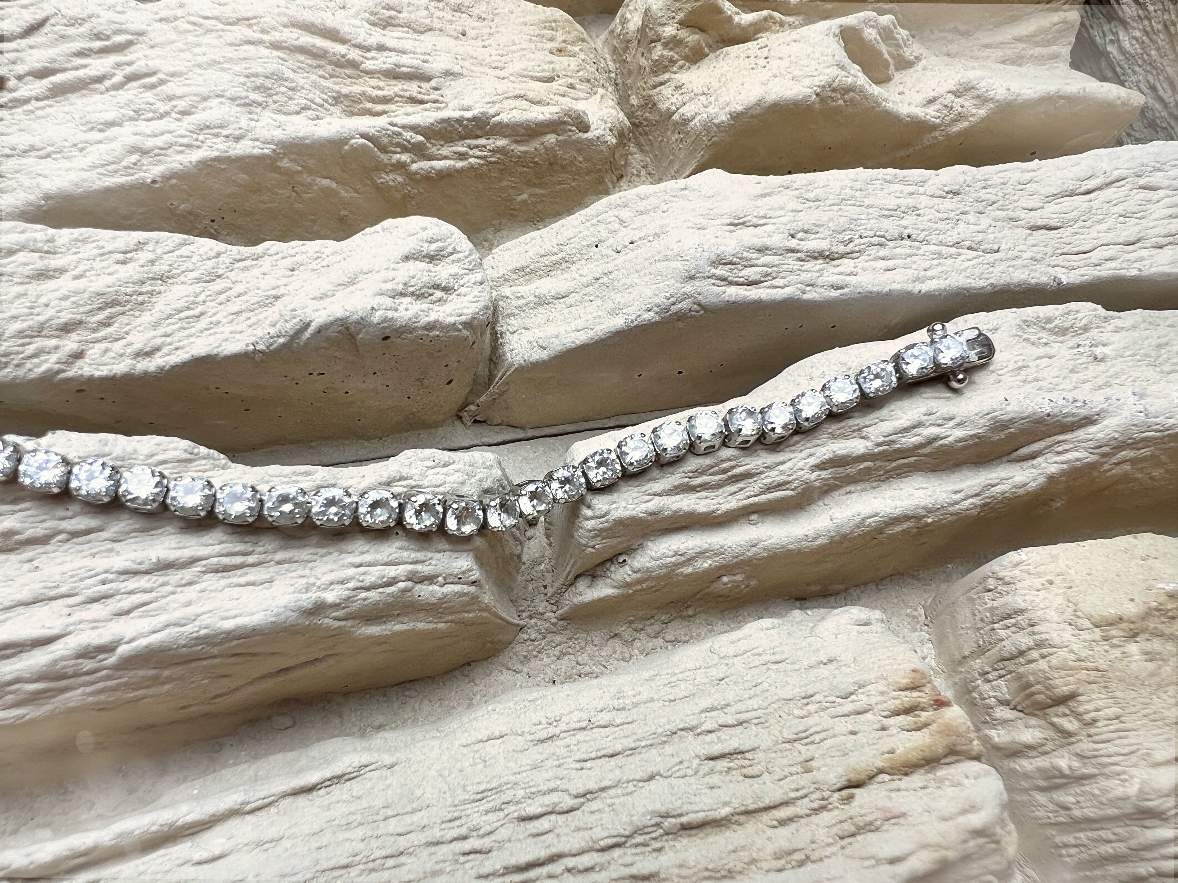 "Tennis" Armband - 925er Sterling Silber - bunte Zirkonia - ab 16 cm