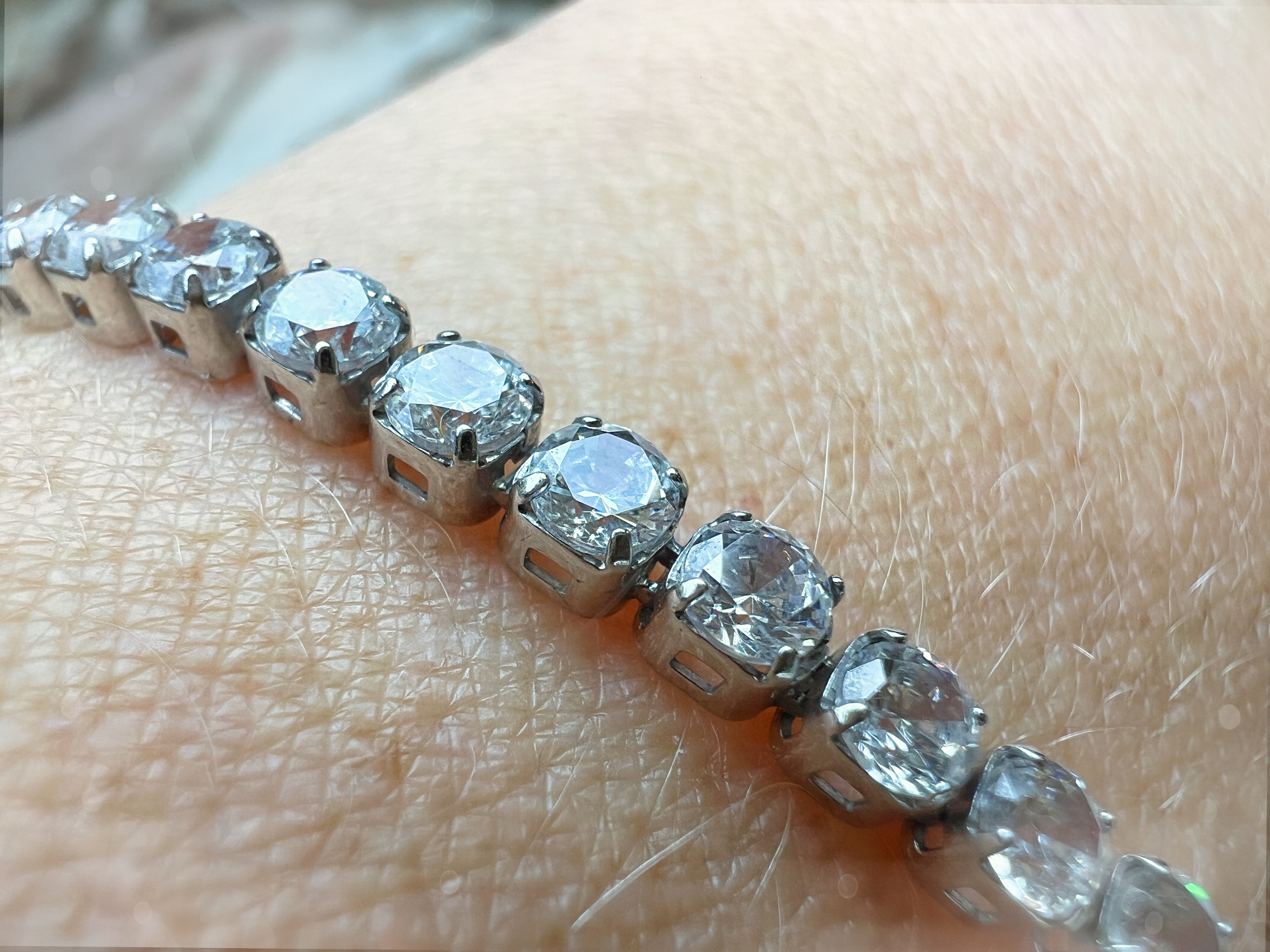 "Tennis" Armband - 925er Sterling Silber - bunte Zirkonia - ab 16 cm