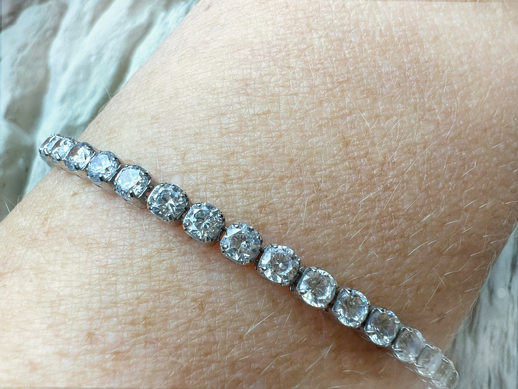 "Tennis" Armband - 925er Sterling Silber - bunte Zirkonia - ab 16 cm