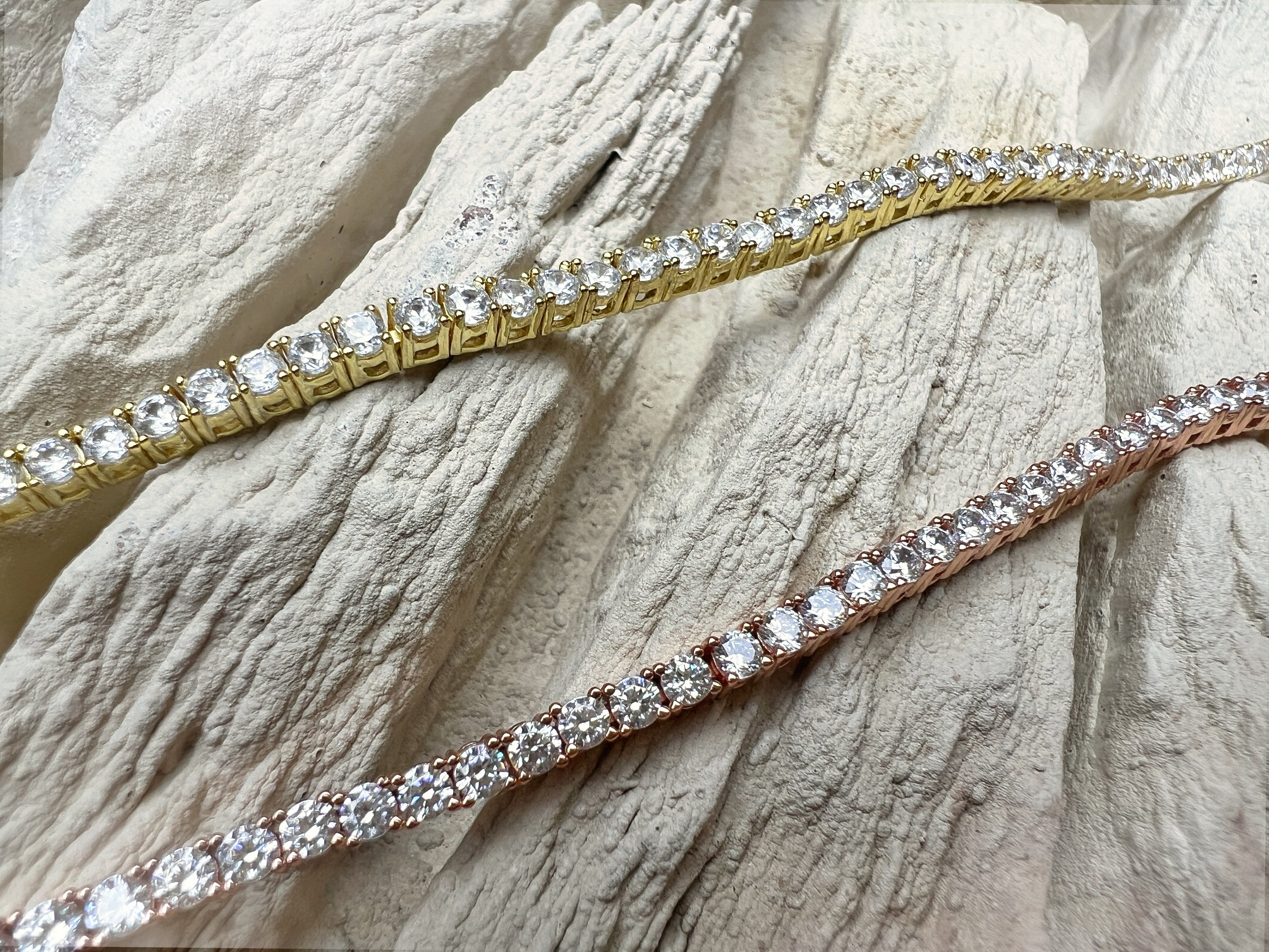 "Tennis" Armband - 925er Sterling Silber - bunte Zirkonia - ab 16 cm