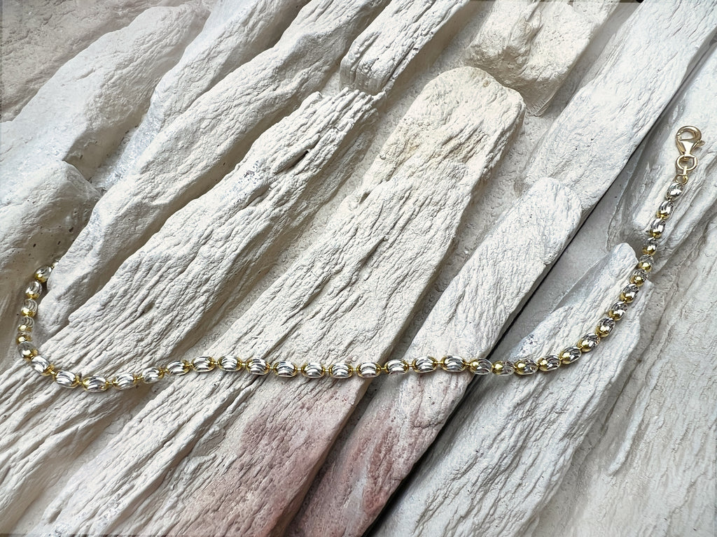 "Zärtlichkeit" Armband - 925 Sterling Silber - vergoldet - 21 cm