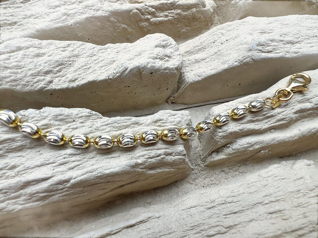 "Zärtlichkeit" Armband - 925 Sterling Silber - vergoldet - 21 cm