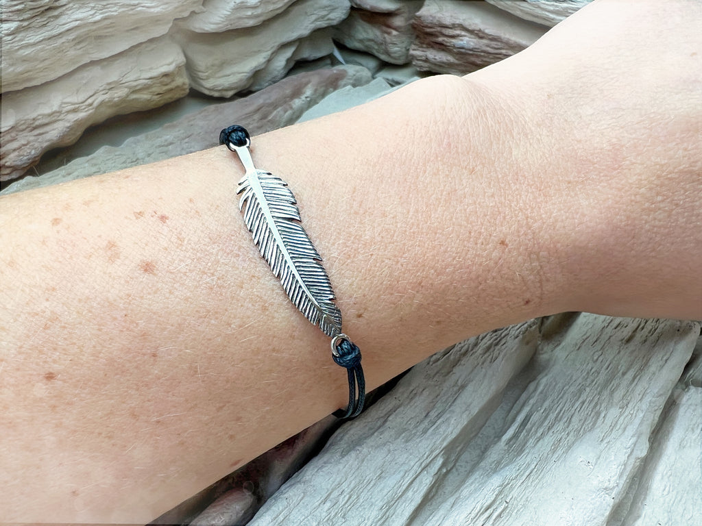 "NEW WAY" Armband - 925 Sterling Silber - Baumwollschnur - bis 20 cm - unisex