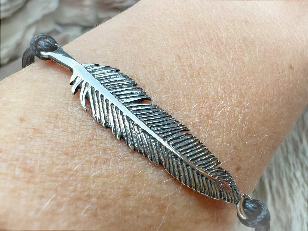 "NEW WAY" Armband - 925 Sterling Silber - Baumwollschnur - bis 20 cm - unisex