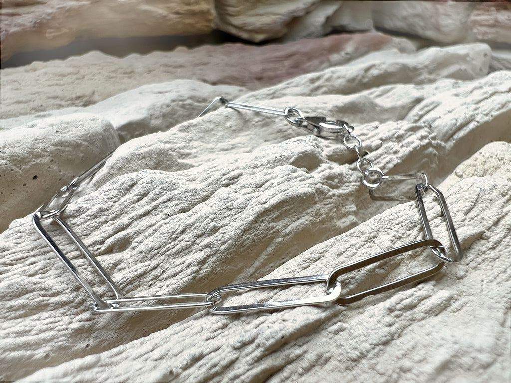 Edles Großglieder-Armband "zeitlose Eleganz" 925 Sterling Silber - ab 17 cm