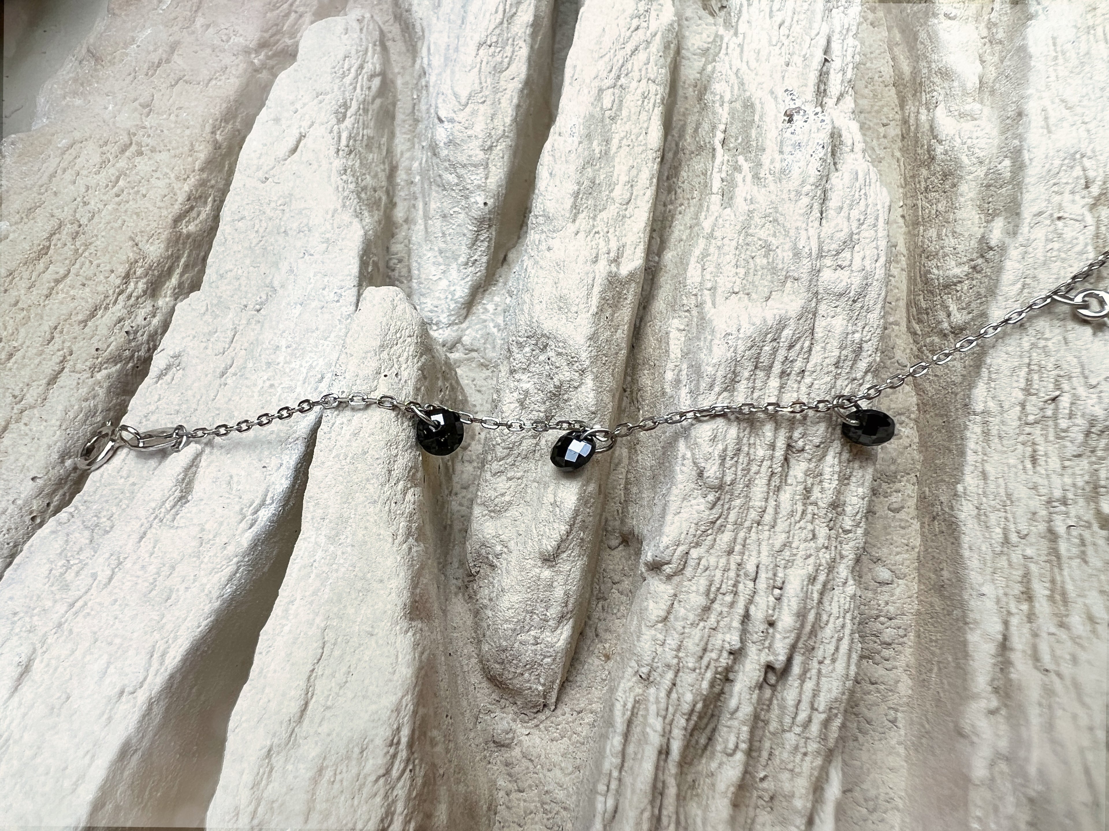 "Heimkehr" Armband - 925 Sterling Silber - schwarze Zirkonia - UNIKAT