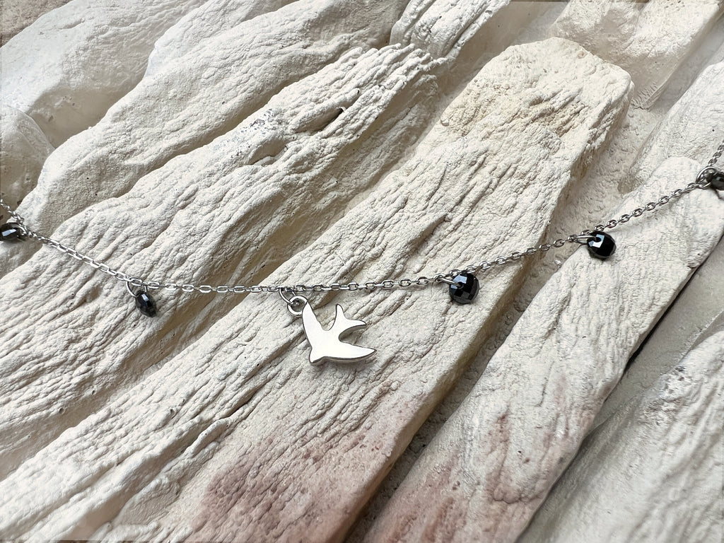 "Heimkehr" Armband - 925 Sterling Silber - schwarze Zirkonia - UNIKAT