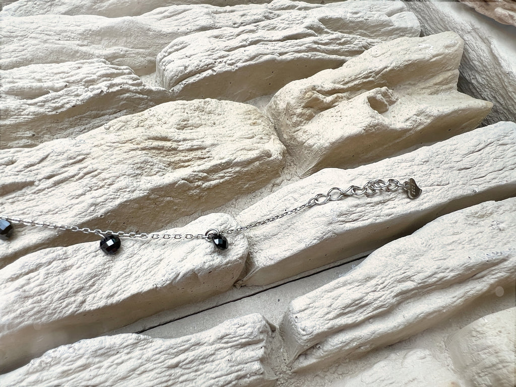 "Heimkehr" Armband - 925 Sterling Silber - schwarze Zirkonia - UNIKAT