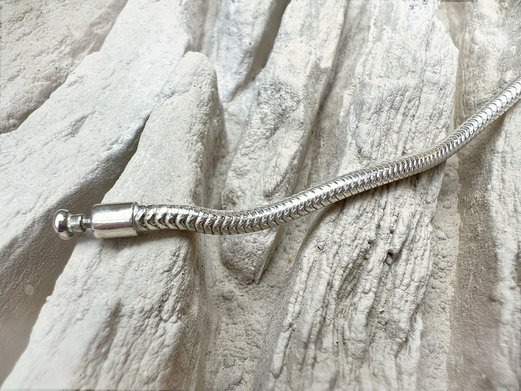 "Schlangenkette" Armband für Perlen & Charms - 925 Sterling Silber - ab 19 cm