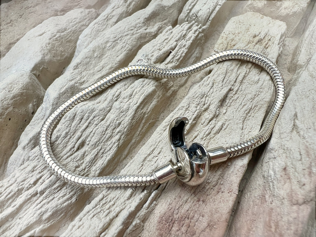 "Schlangenkette" Armband für Perlen & Charms - 925 Sterling Silber - ab 19 cm