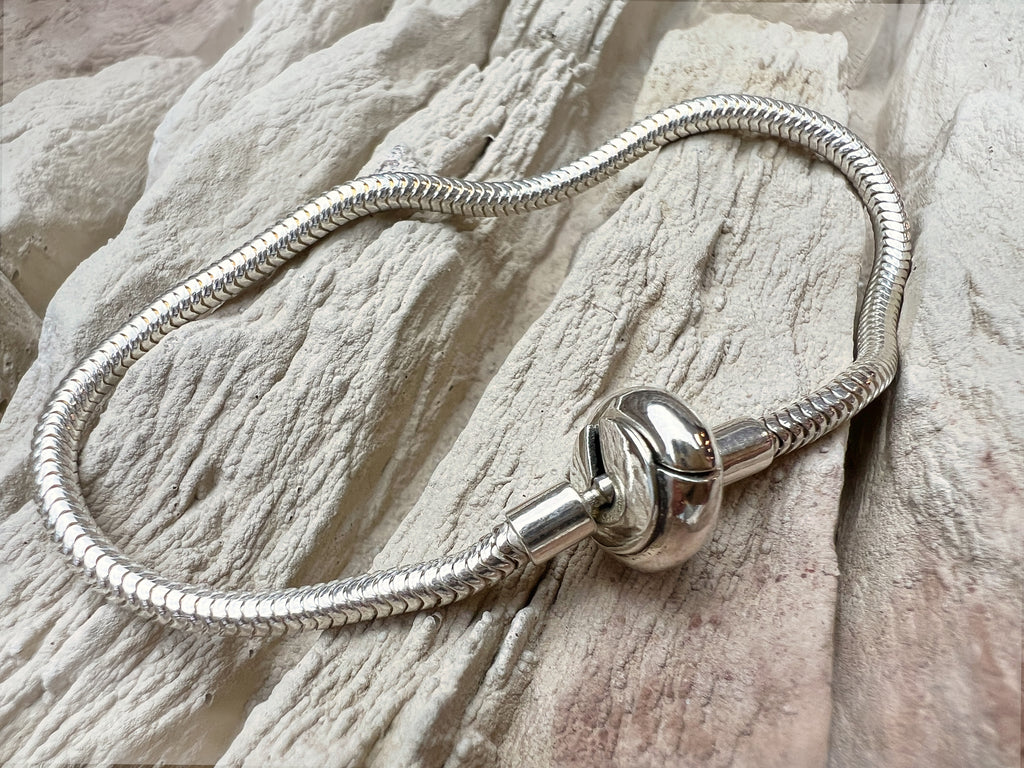 "Schlangenkette" Armband für Perlen & Charms - 925 Sterling Silber - ab 19 cm