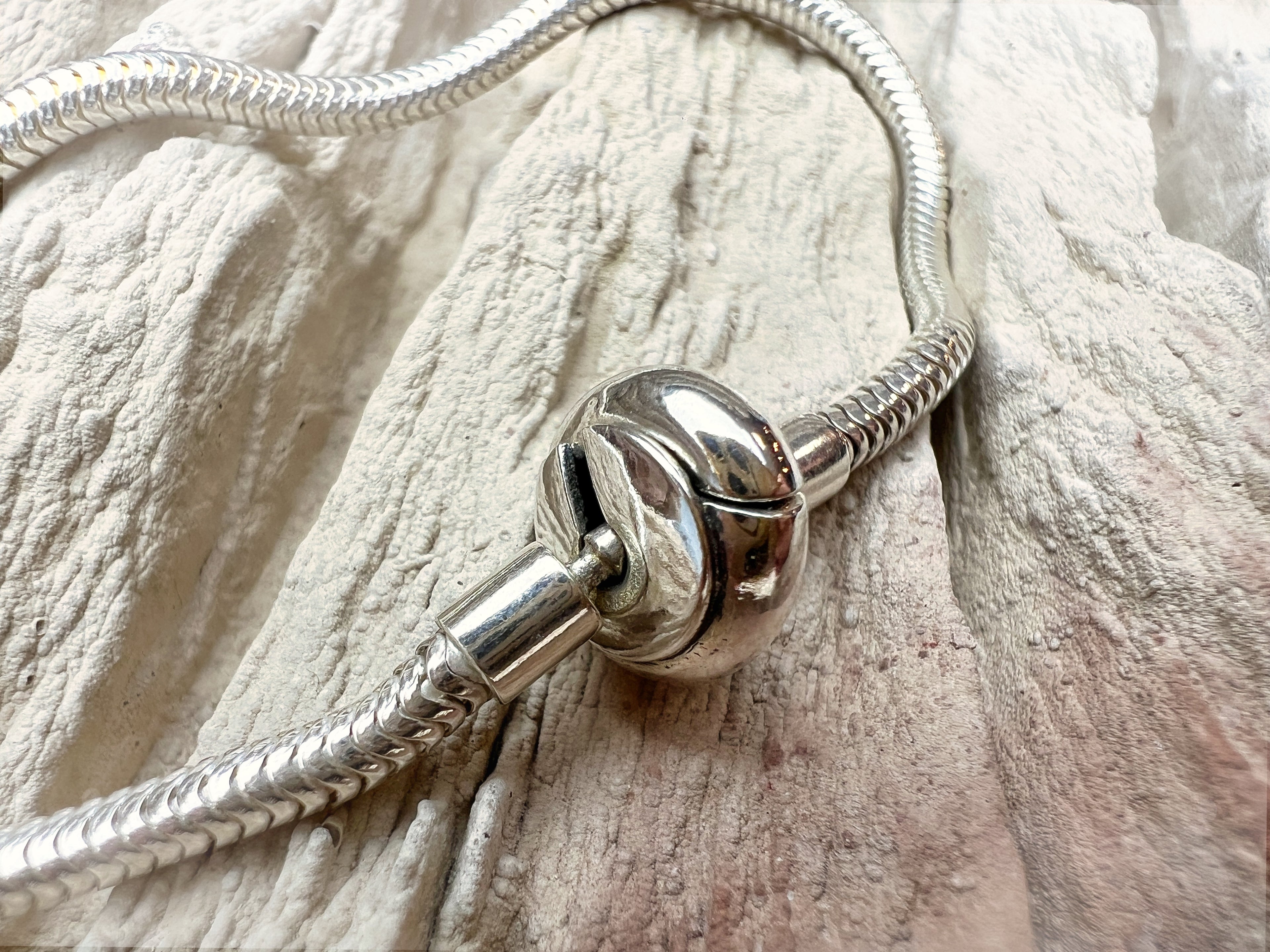 "Schlangenkette" Armband für Perlen & Charms - 925 Sterling Silber - ab 19 cm