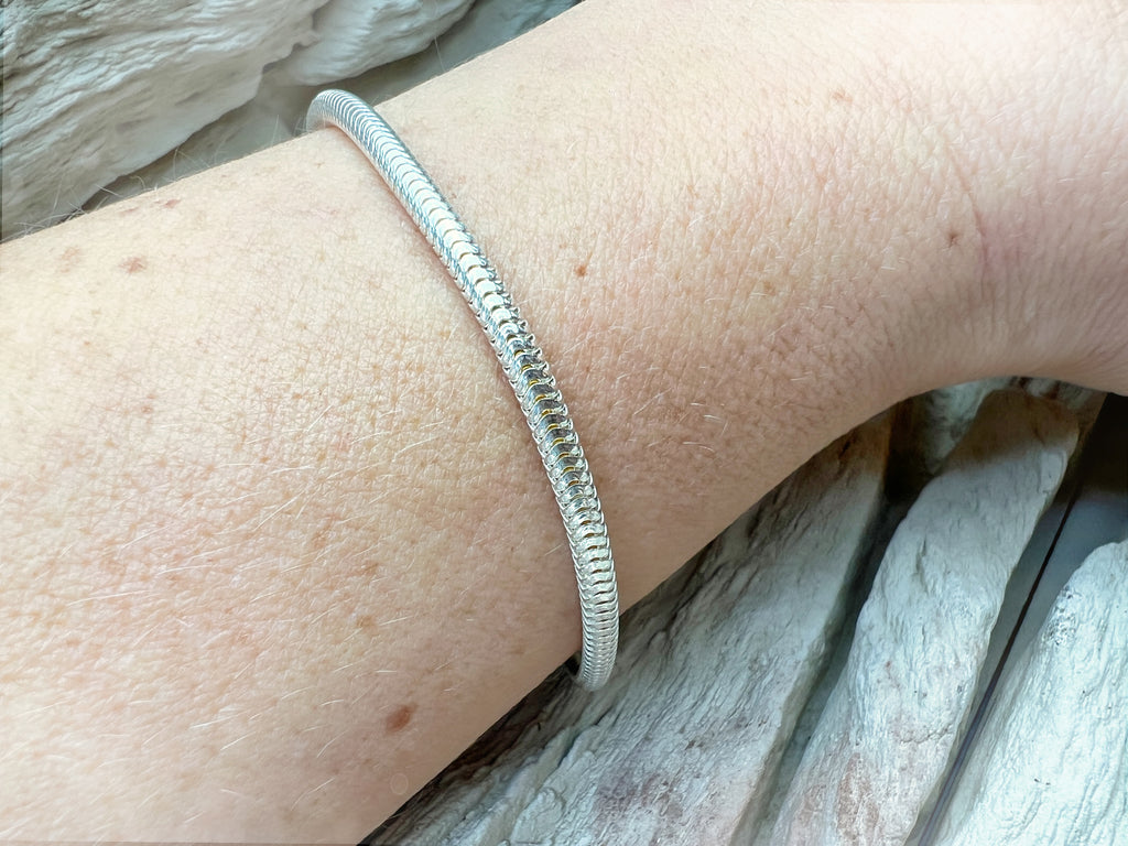 "Schlangenkette" Armband für Perlen & Charms - 925 Sterling Silber - ab 19 cm