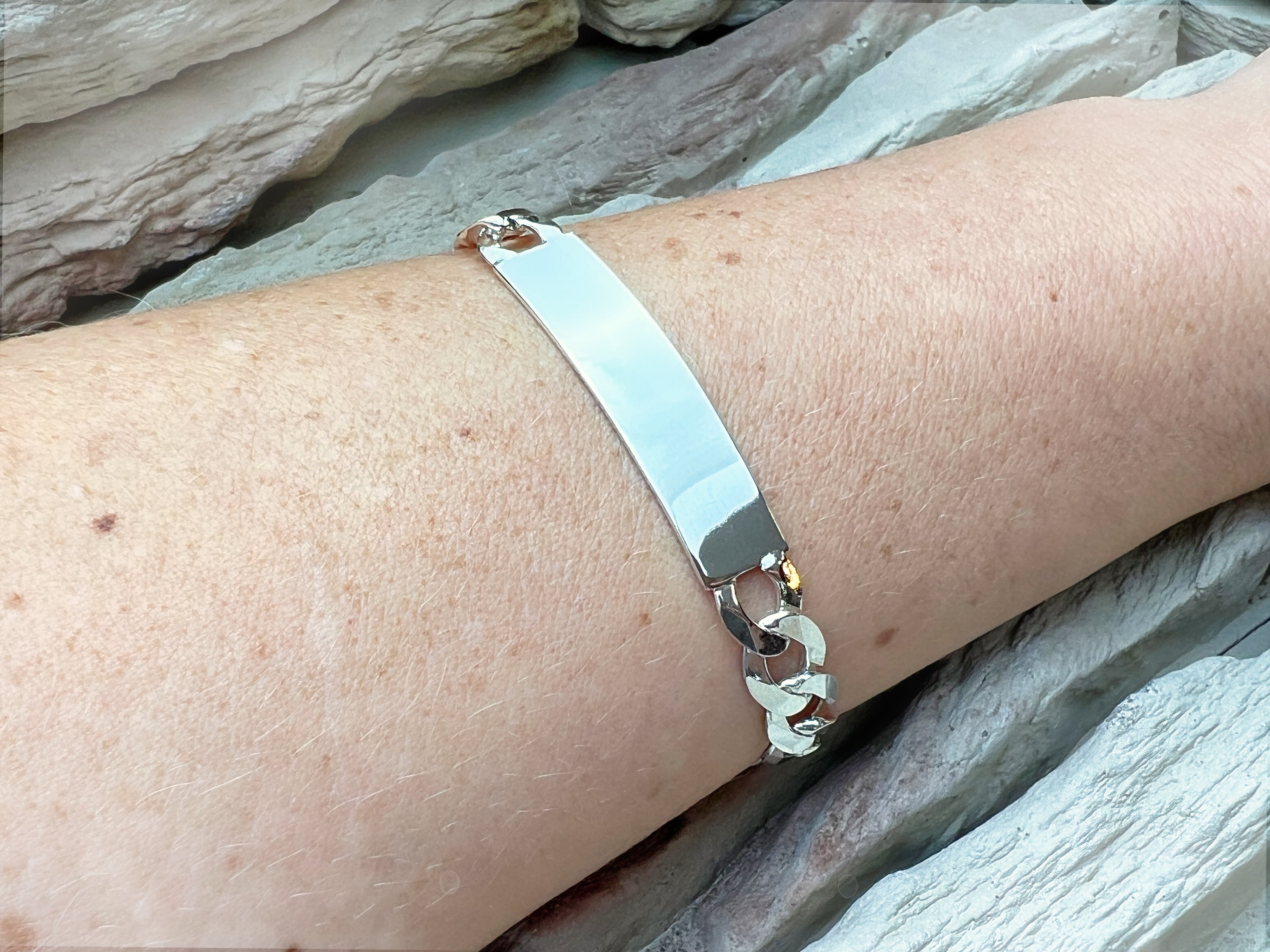 ID-Armband / Namensarmband - 925 Sterling Silber - ca. 19 cm - unisex