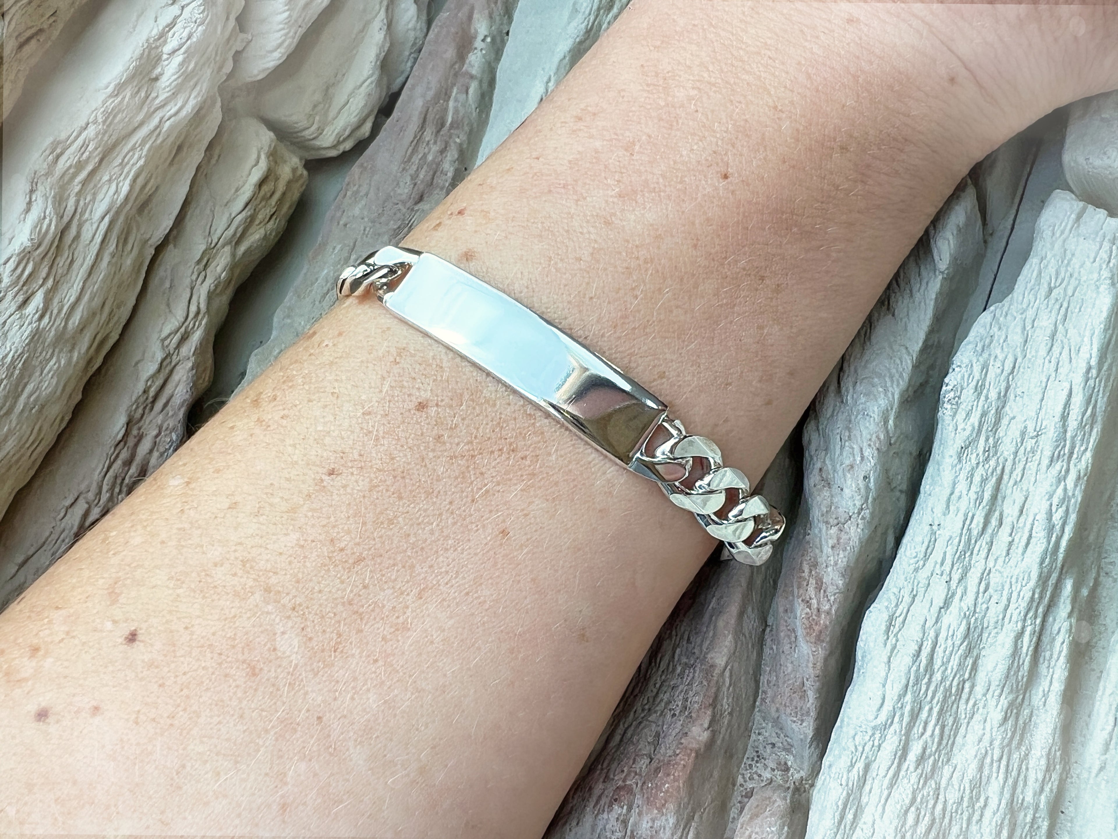 ID-Armband / Namensarmband - 925 Sterling Silber - ca. 21 cm - unisex