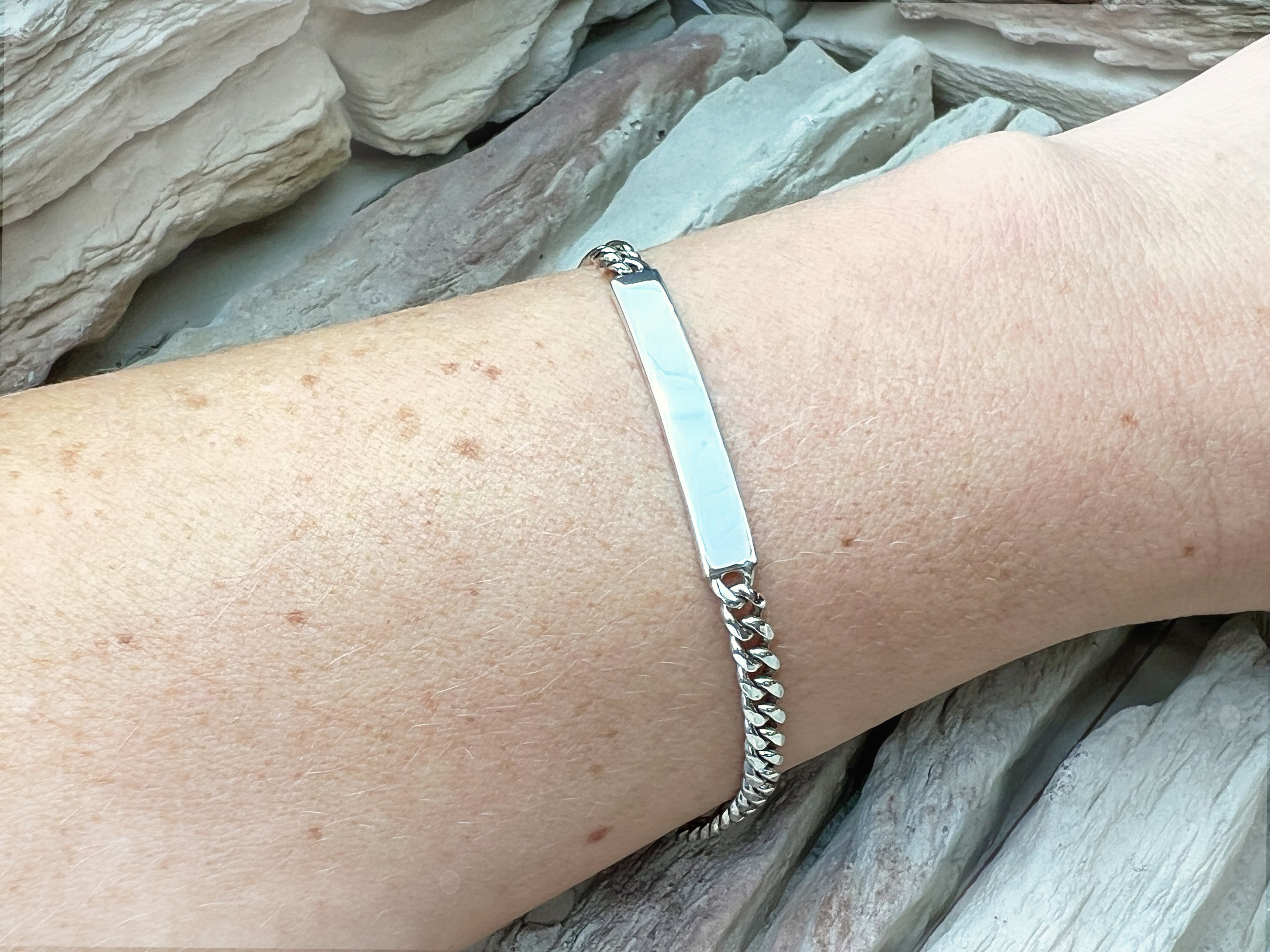 ID-Armband / Namensarmband - 925 Sterling Silber - ca. 21 cm - unisex