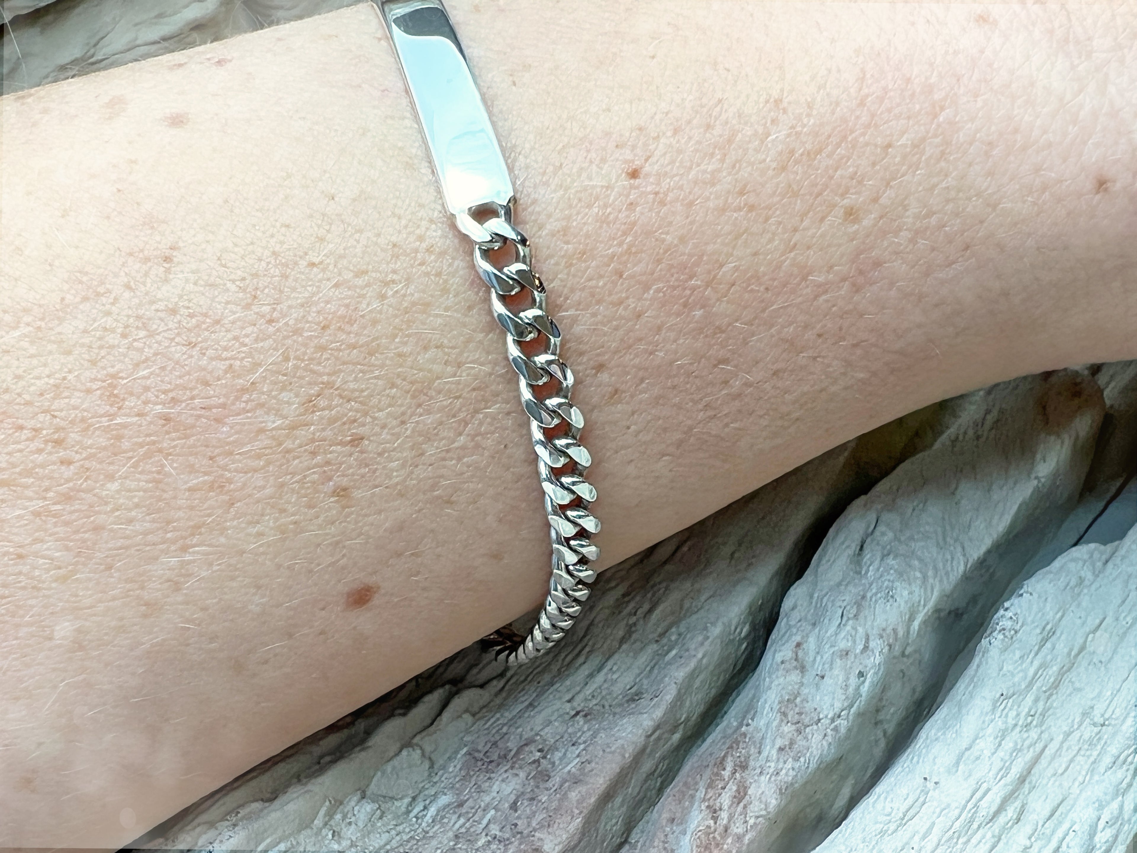 ID-Armband / Namensarmband - 925 Sterling Silber - ca. 21 cm - unisex