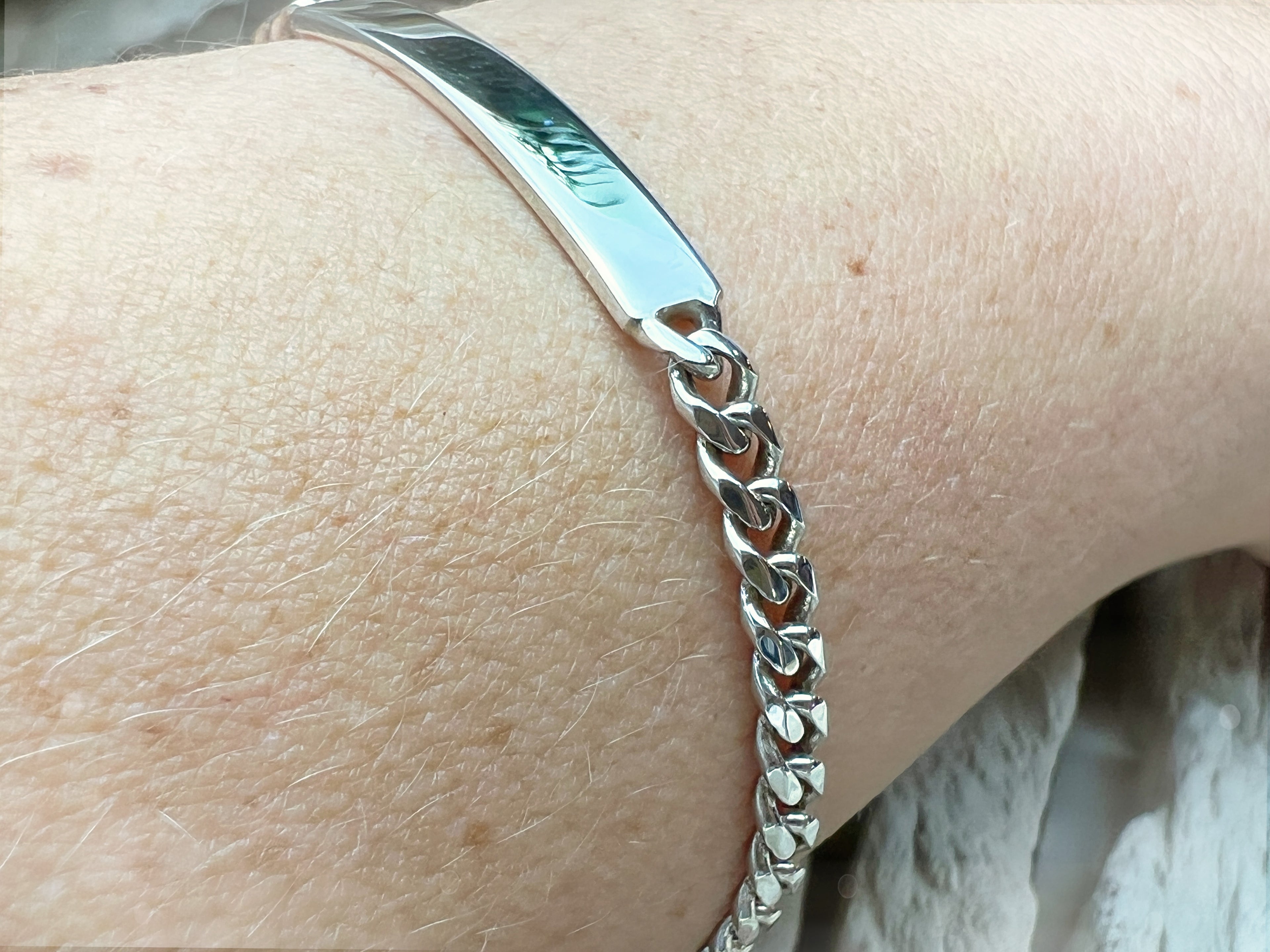 ID-Armband / Namensarmband - 925 Sterling Silber - ca. 21 cm - unisex