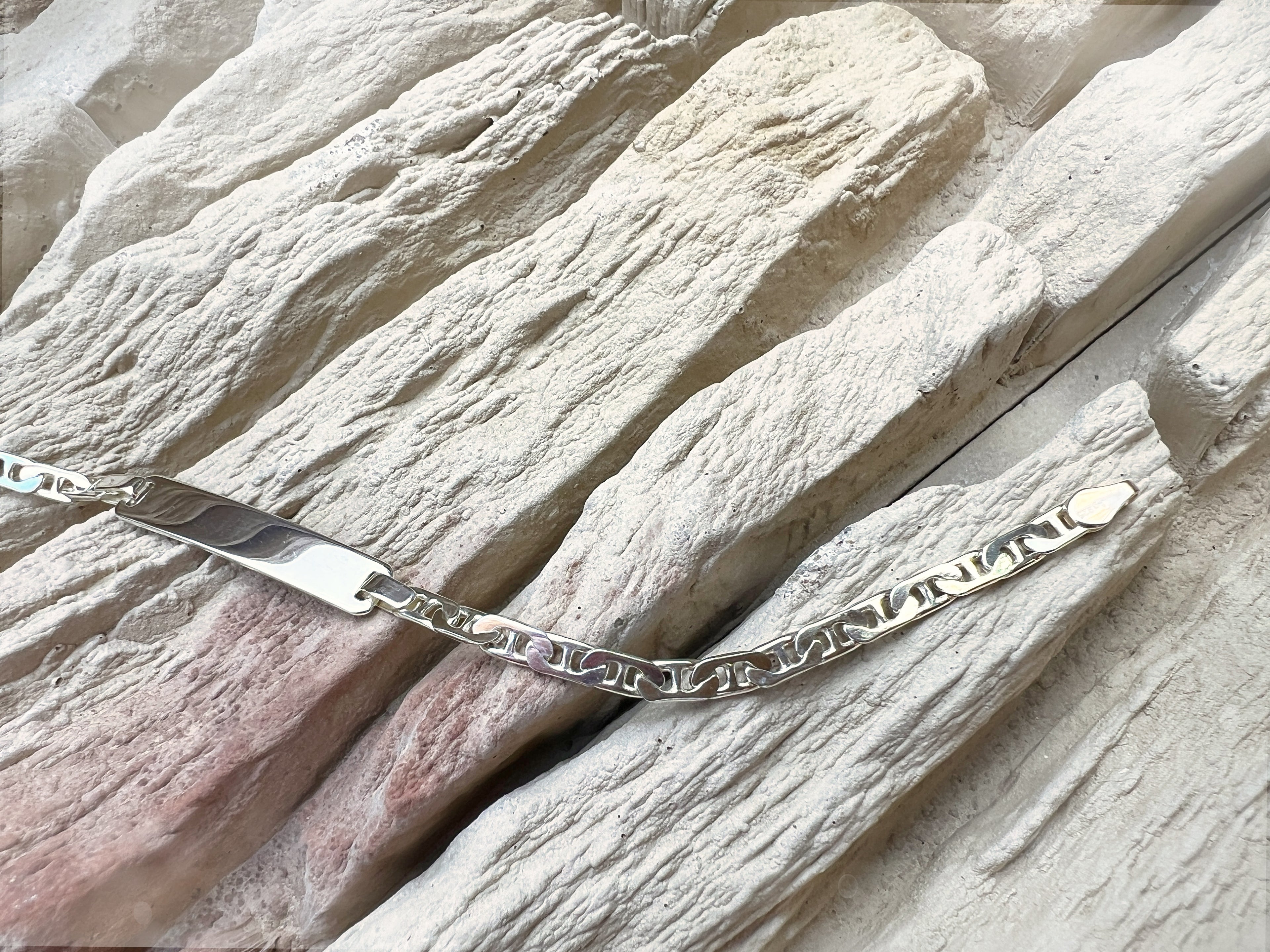 ID-Armband / Namensarmband - 925 Sterling Silber - ca. 19 cm - unisex