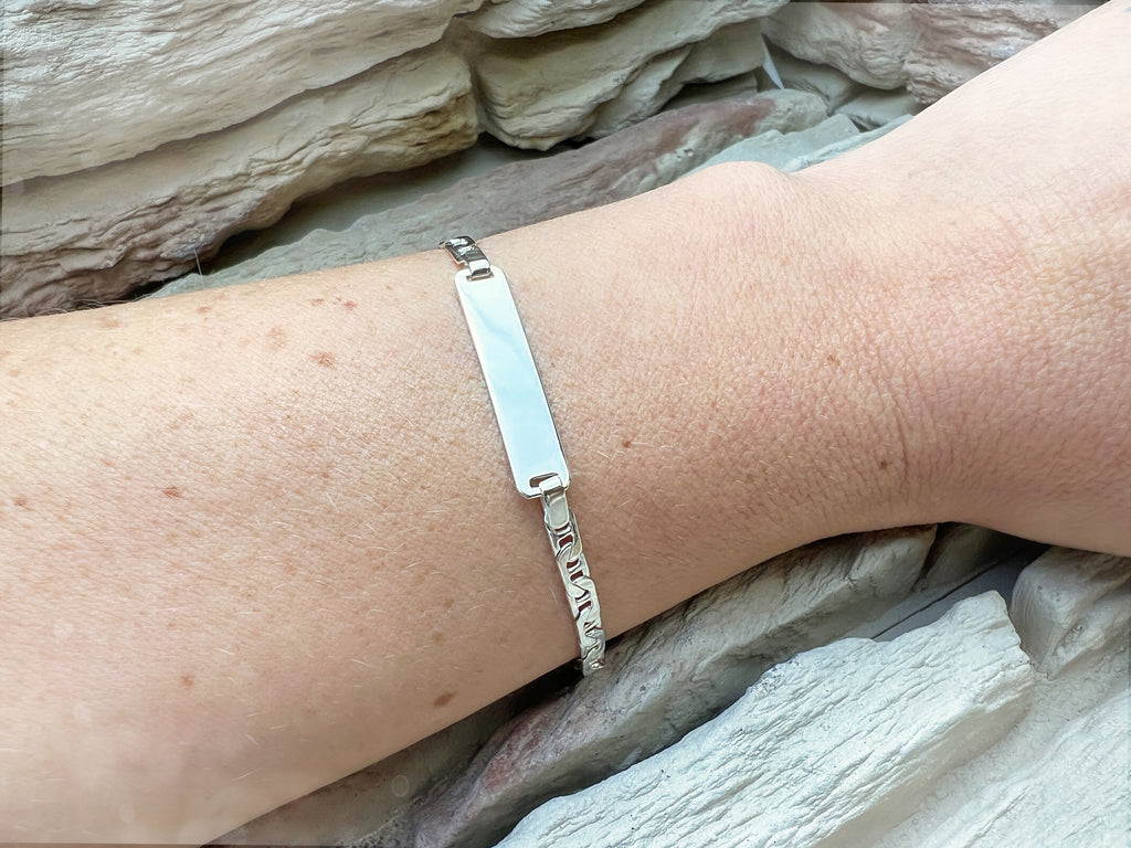 ID-Armband / Namensarmband - 925 Sterling Silber - ca. 19 cm - unisex