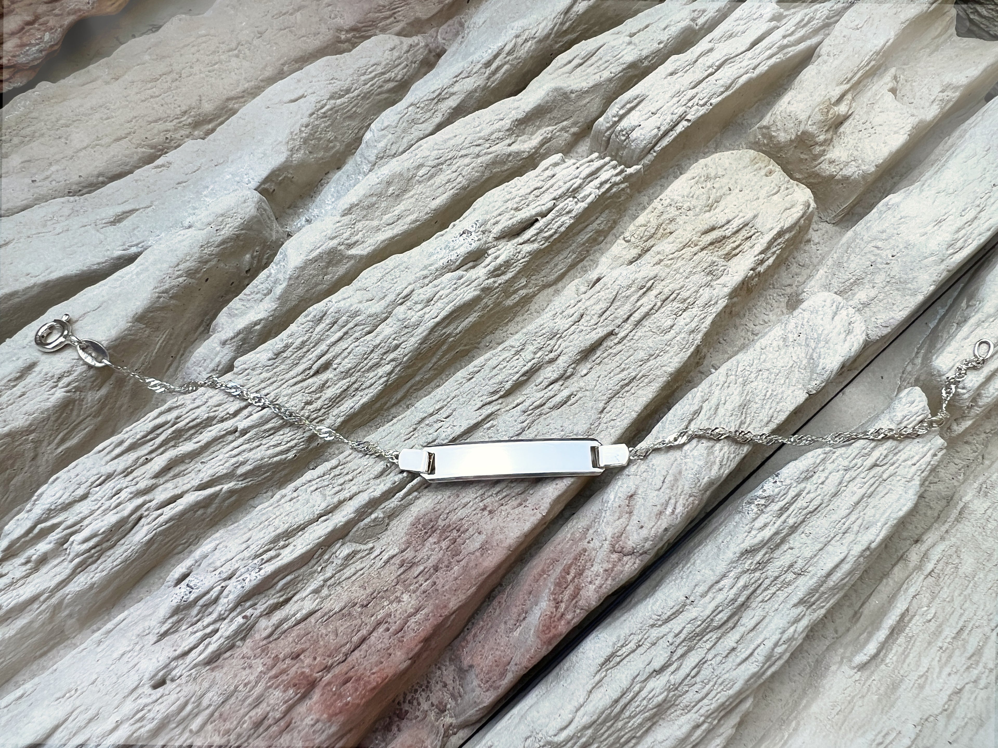 ID-Armband / Namensarmband - 925 Sterling Silber - 16+18,5 cm - unisex