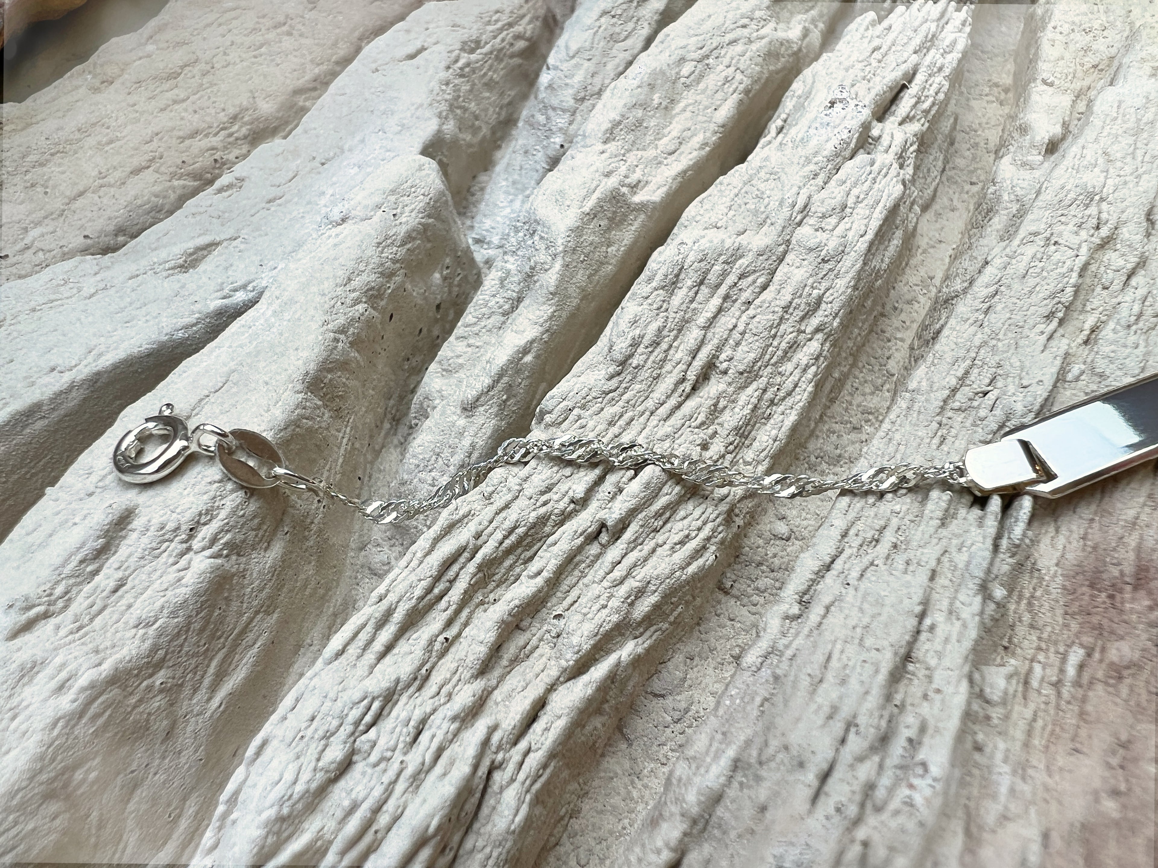 ID-Armband / Namensarmband - 925 Sterling Silber - 16+18,5 cm - unisex