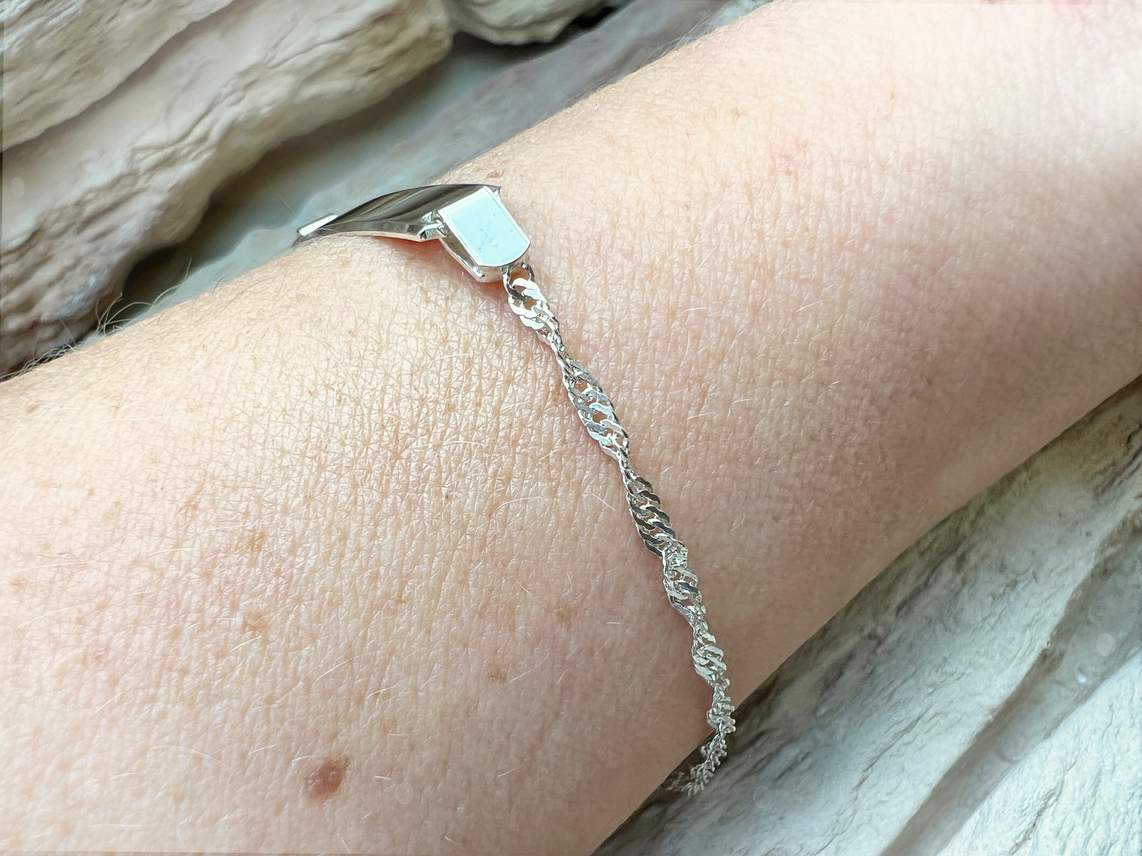 ID-Armband / Namensarmband - 925 Sterling Silber - 16+18,5 cm - unisex