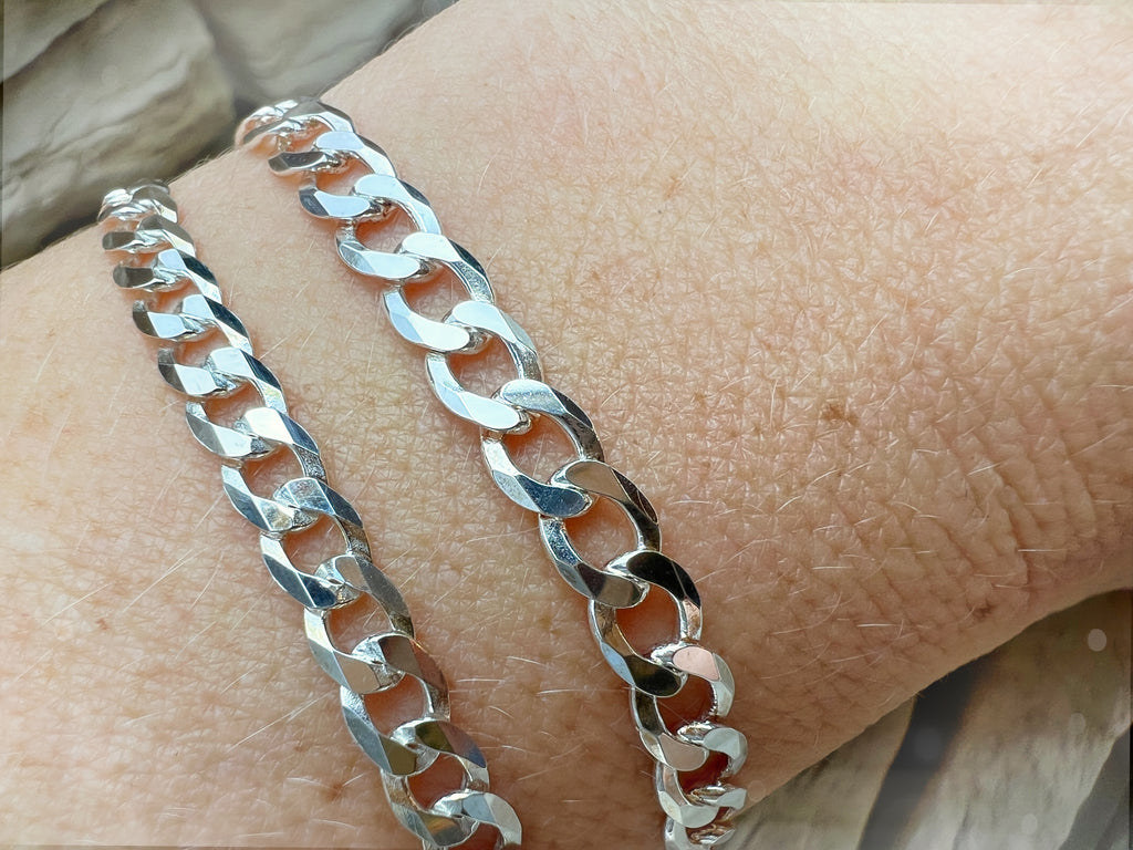 Panzerkette Armband - 925 Sterling Silber - ca. 19 cm - unisex