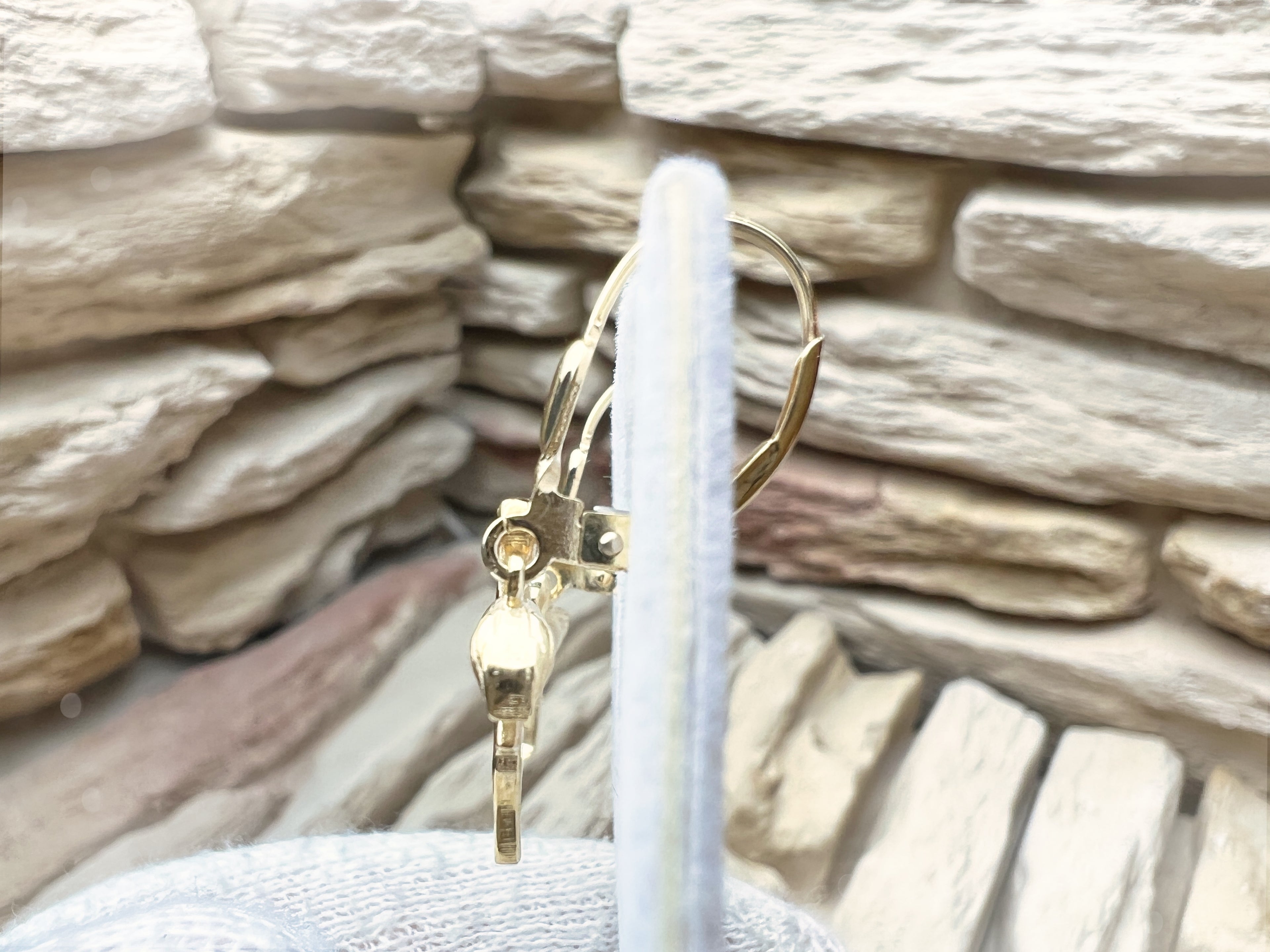 Flamingo Ohrringe 585er Gelbgold – Unikat