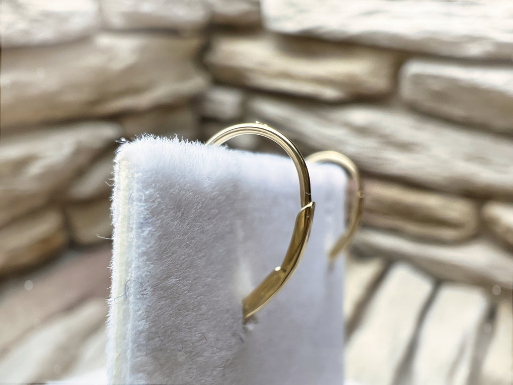 Flamingo Ohrringe 585er Gelbgold – Unikat