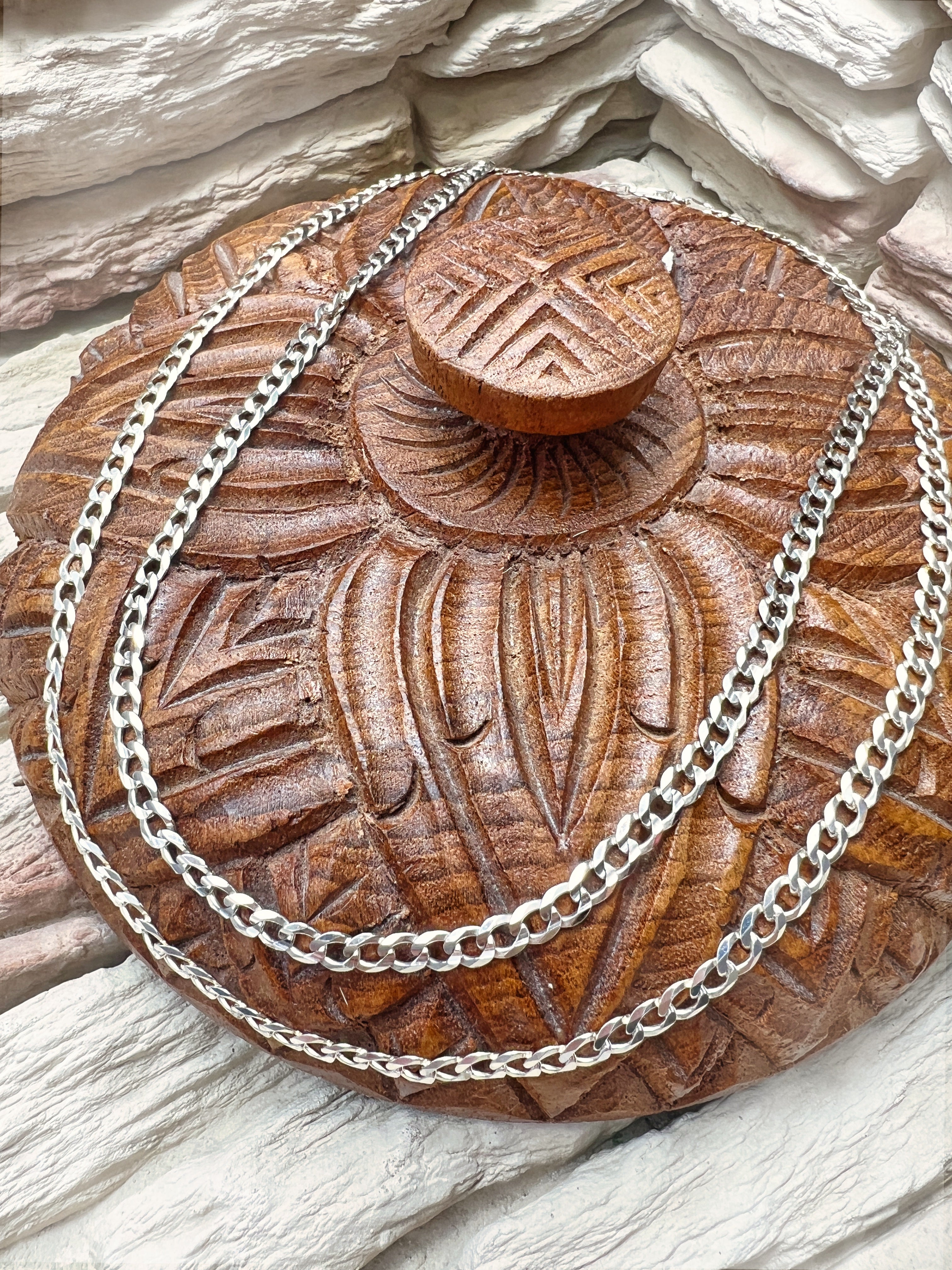 Massive Panzerkette aus 925er Sterling Silber – 50&60 cm | 5 mm