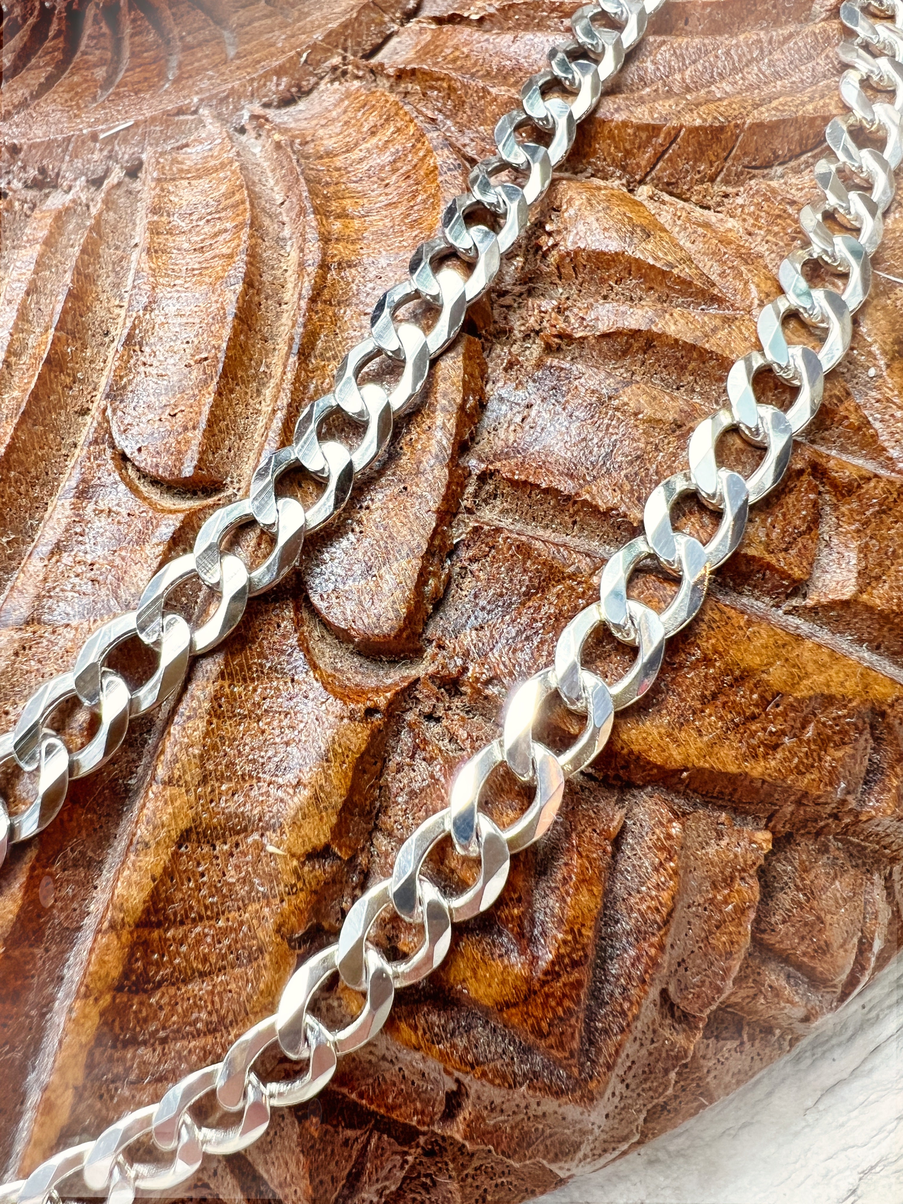 Massive Panzerkette aus 925er Sterling Silber – 50&60 cm | 5 mm