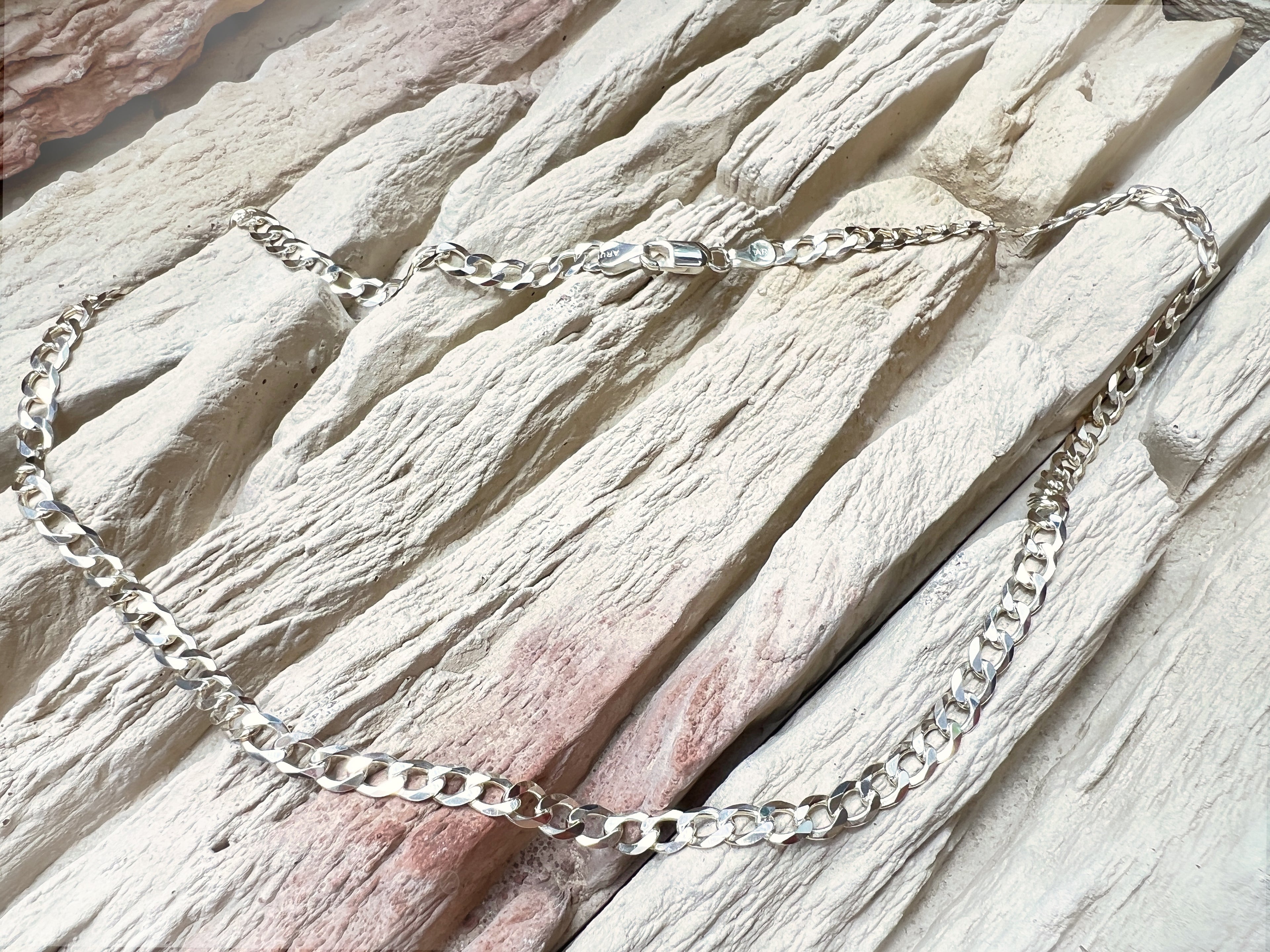 Massive Panzerkette aus 925er Sterling Silber – 50&60 cm | 5 mm