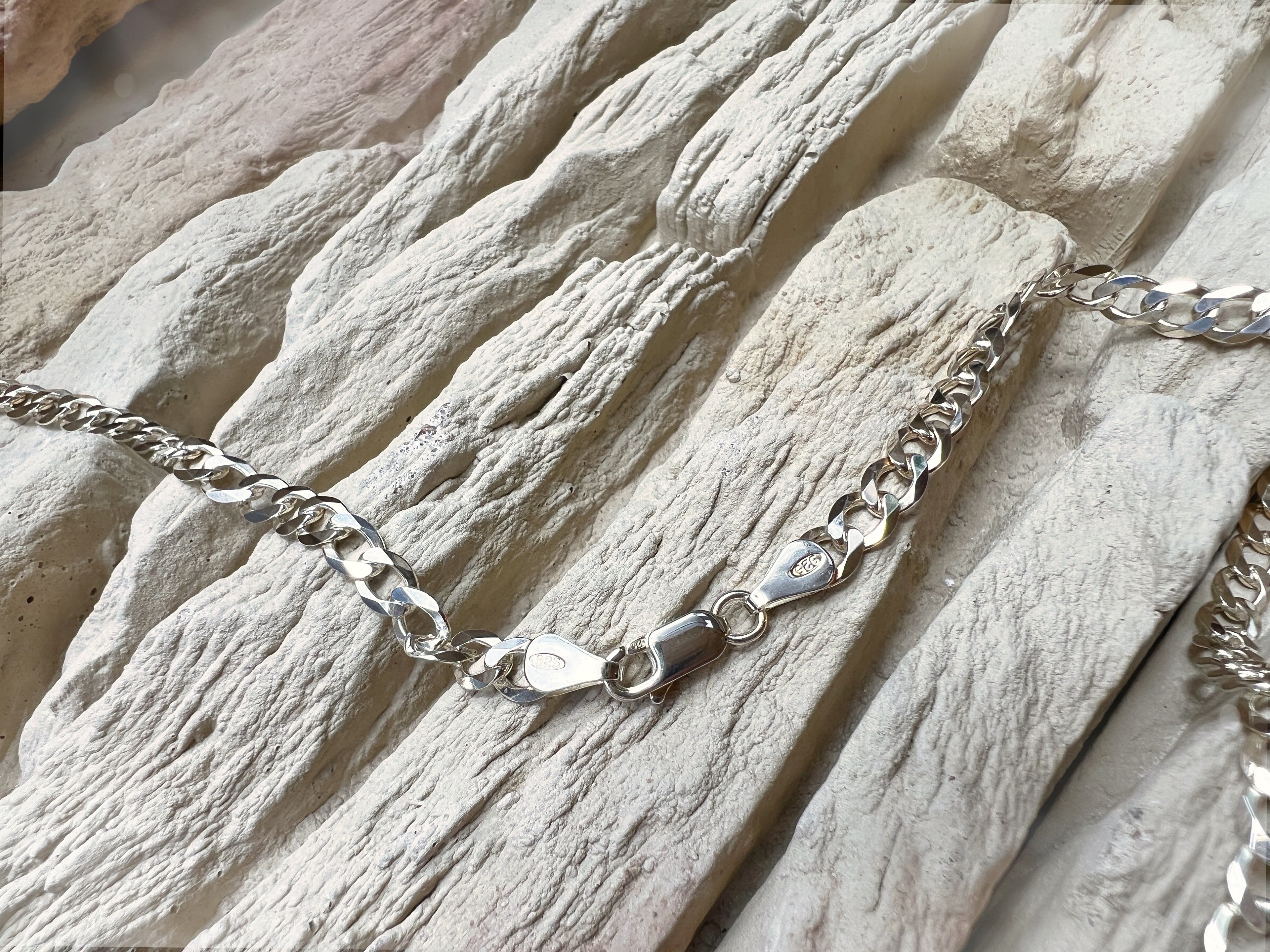 Massive Panzerkette aus 925er Sterling Silber – 50&60 cm | 5 mm