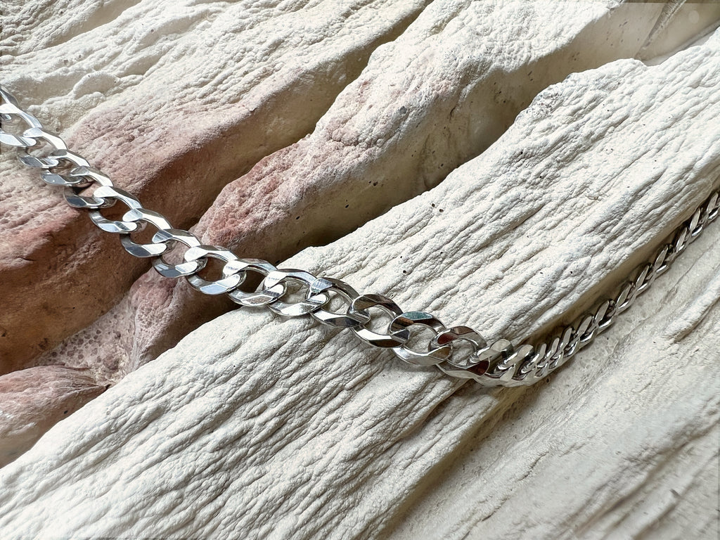 Massive Panzerkette aus 925er Sterling Silber – 50&60 cm | 5 mm