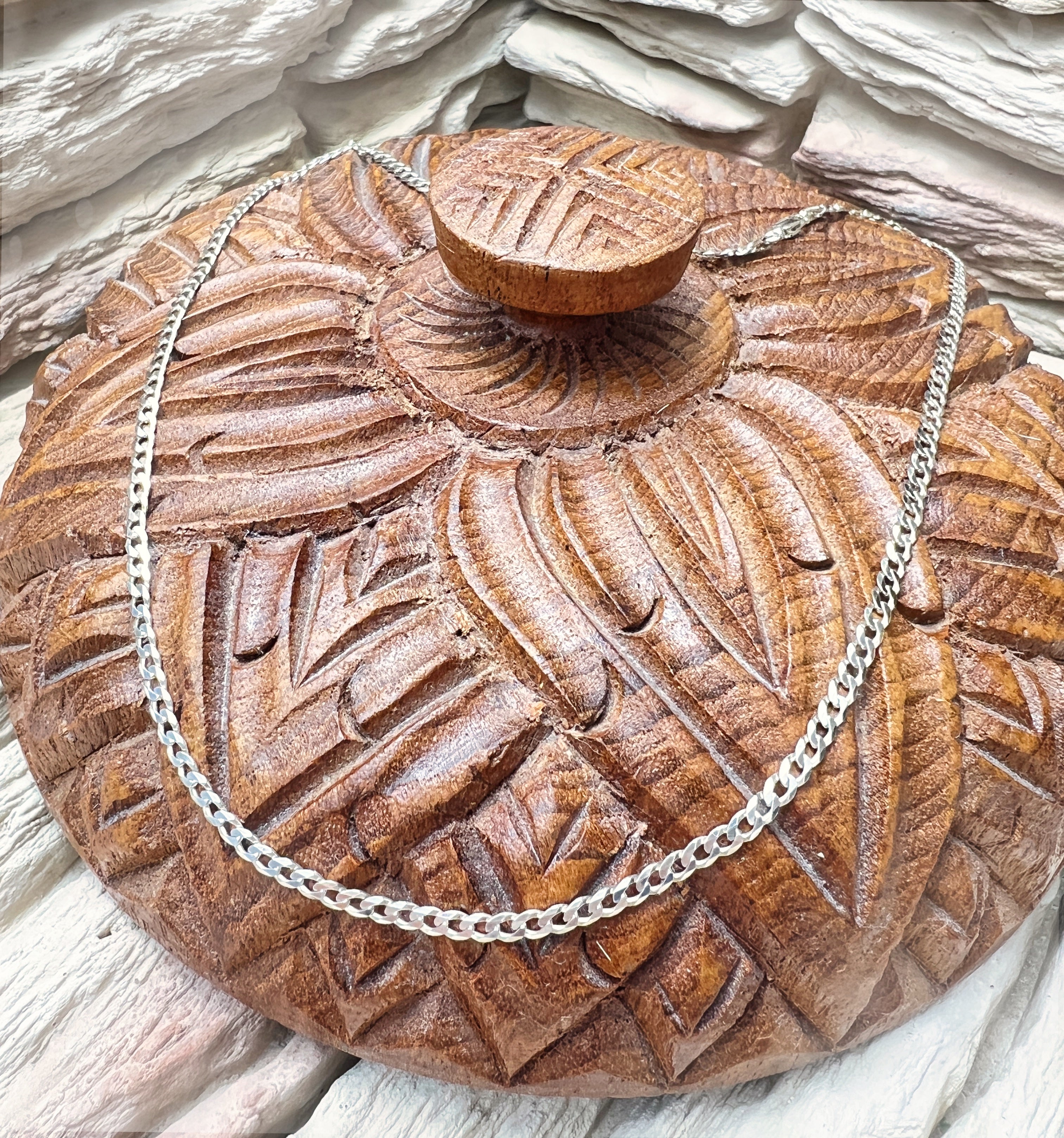 Massive Panzerkette aus 925er Sterling Silber – 50 cm | 3 mm