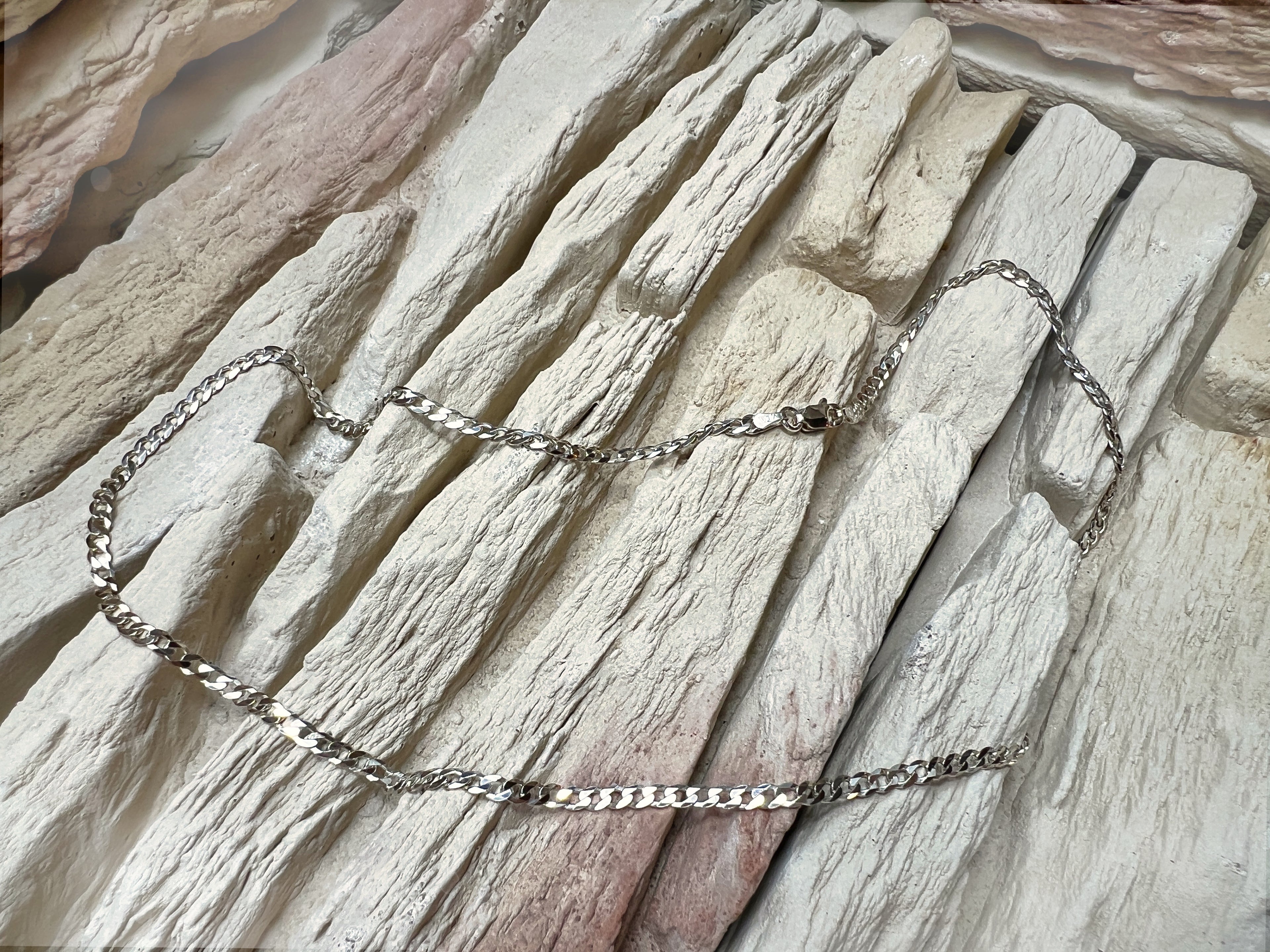 Massive Panzerkette aus 925er Sterling Silber – 50 cm | 3 mm