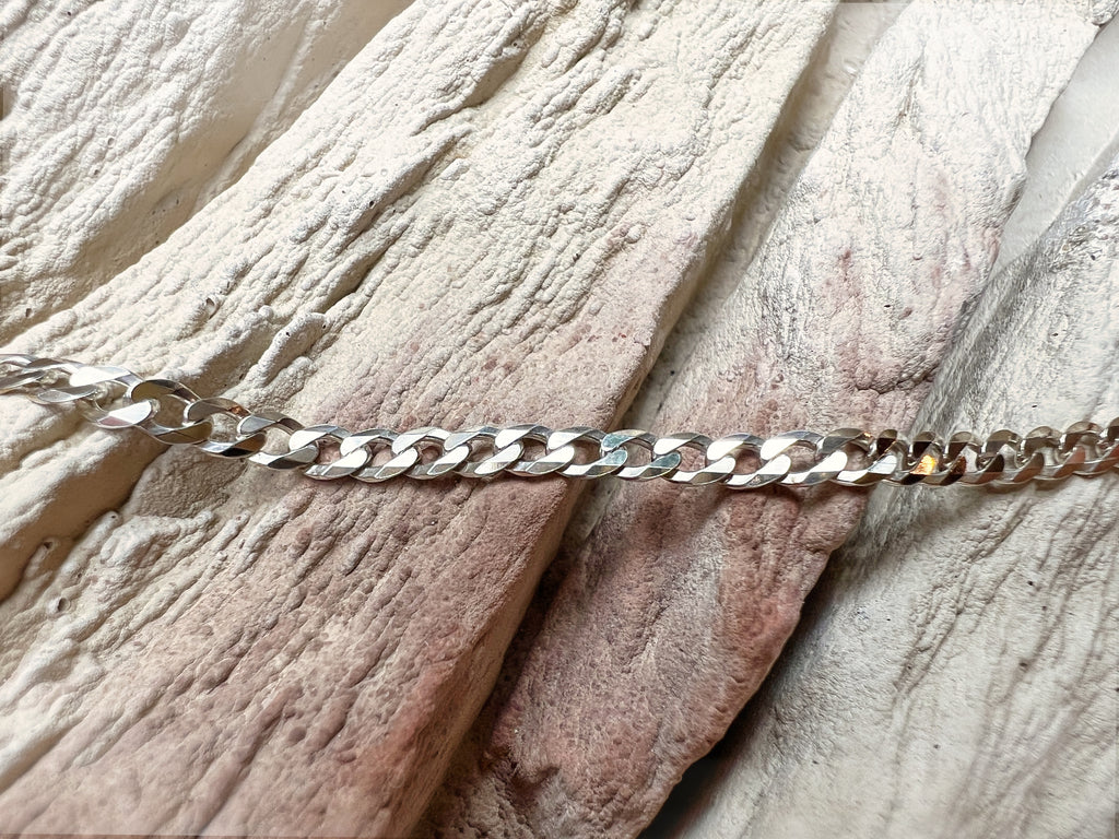 Massive Panzerkette aus 925er Sterling Silber – 50 cm | 3 mm