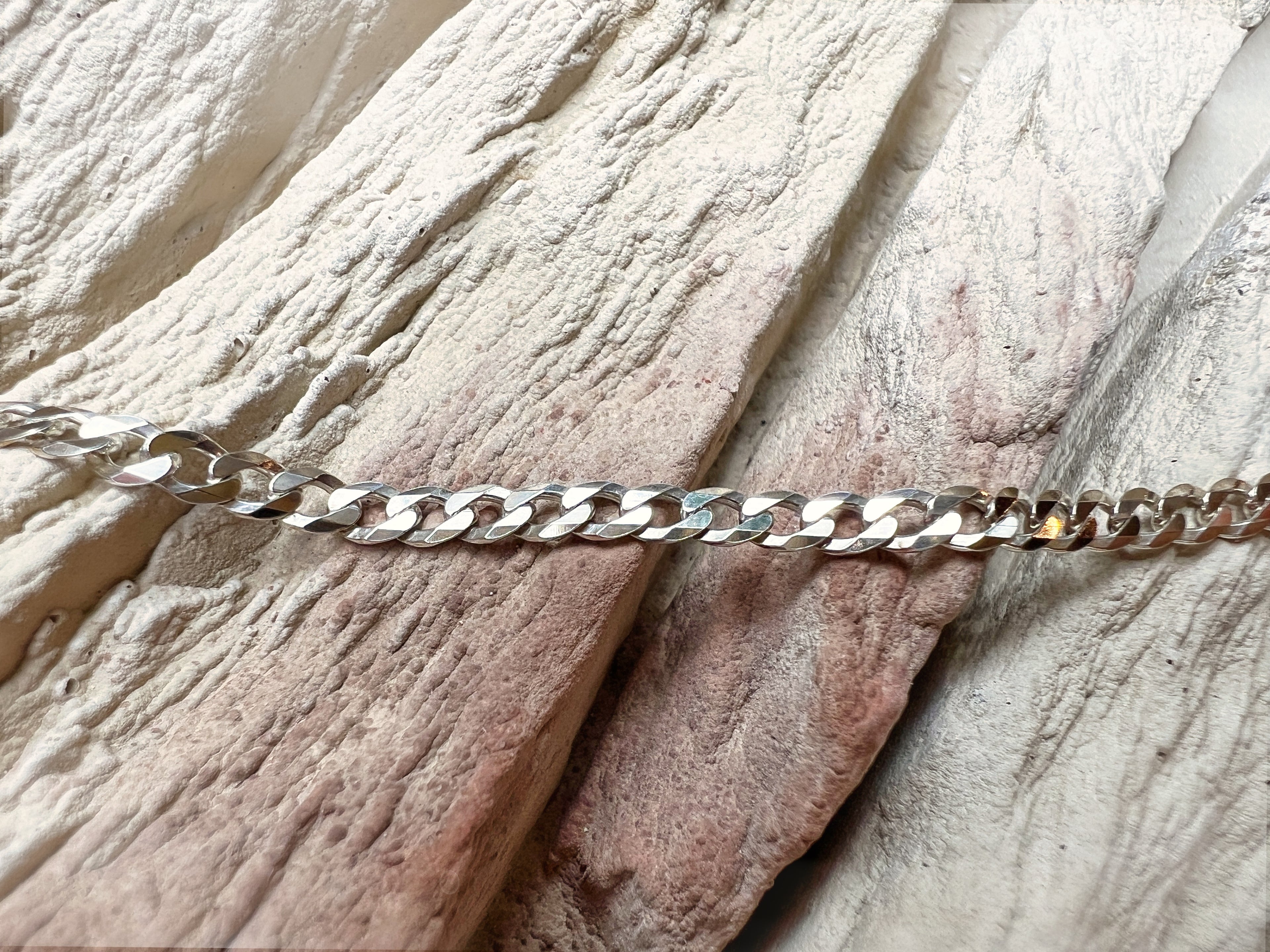 Massive Panzerkette aus 925er Sterling Silber – 50 cm | 3 mm