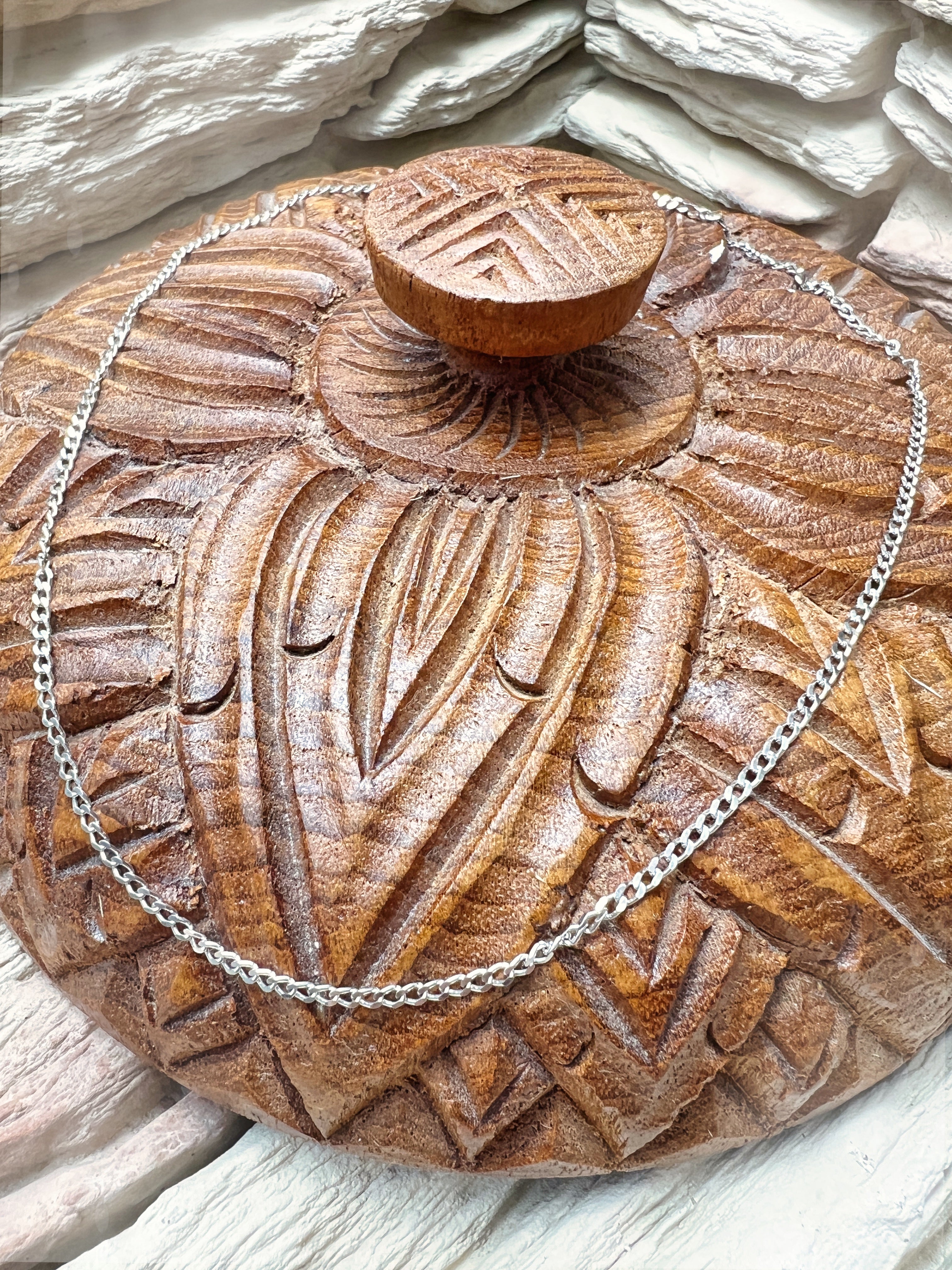 Massive Panzerkette aus 925er Sterling Silber – 45 cm | 2 mm